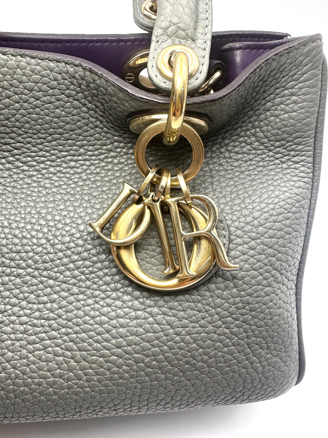 Christian Dior Diorissimo Blue Leather Mini Handle Bag DR962