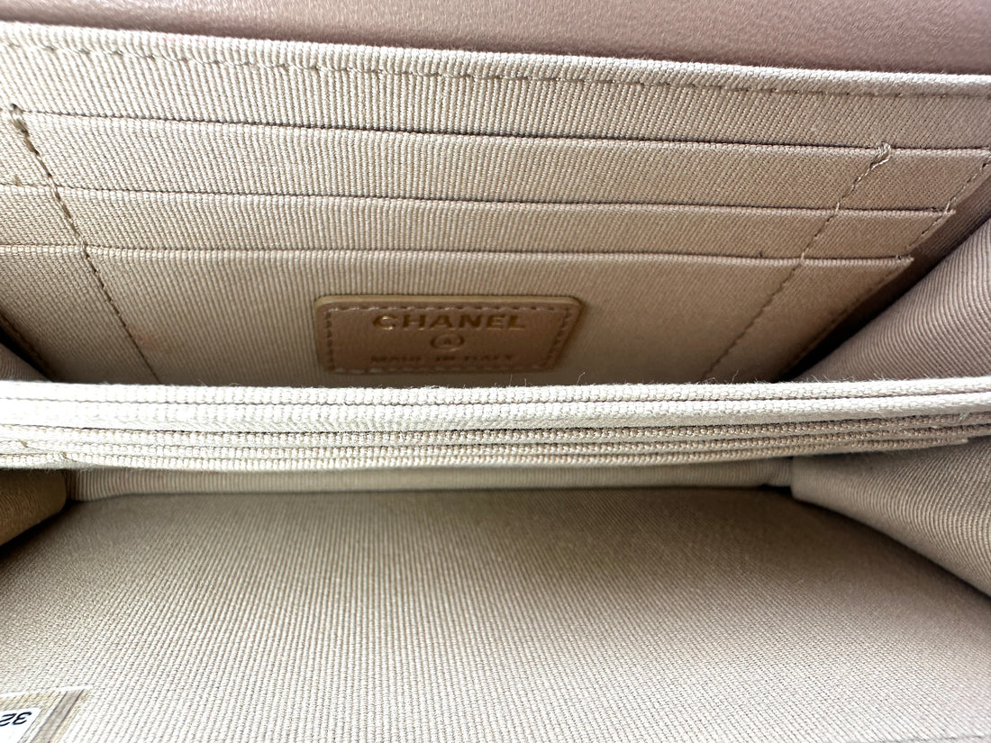 Chanel Trendy CC Beige Quilted Leather Wallet On Chain(32***03) CC2622