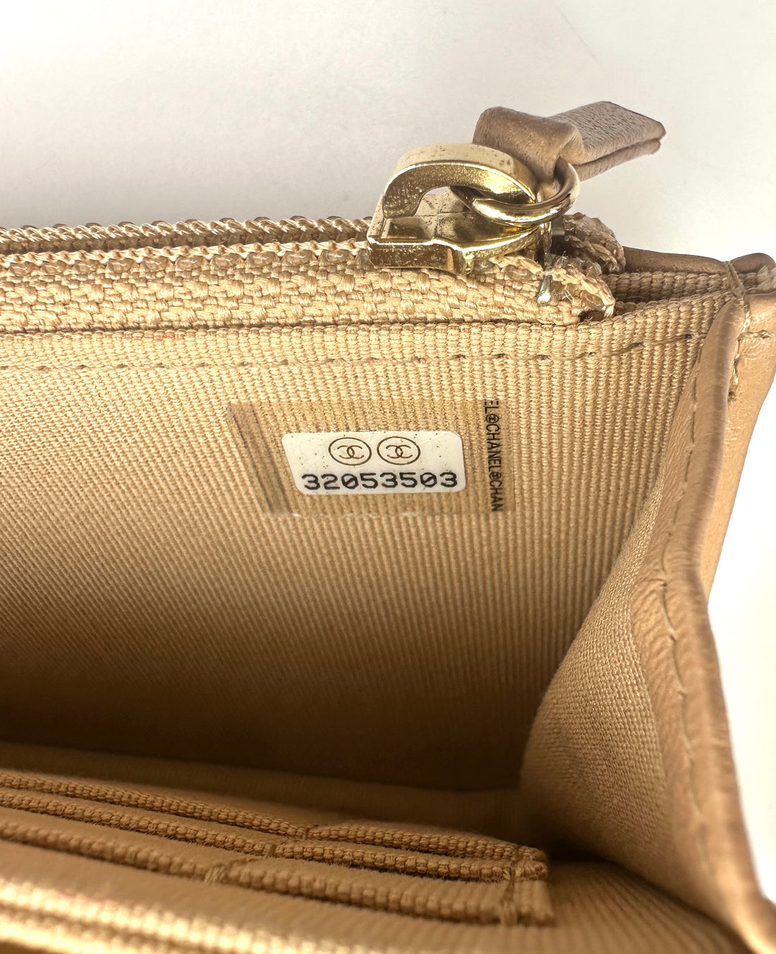 Chanel Trendy CC Beige Quilted Leather Wallet On Chain(32***03) CC2622