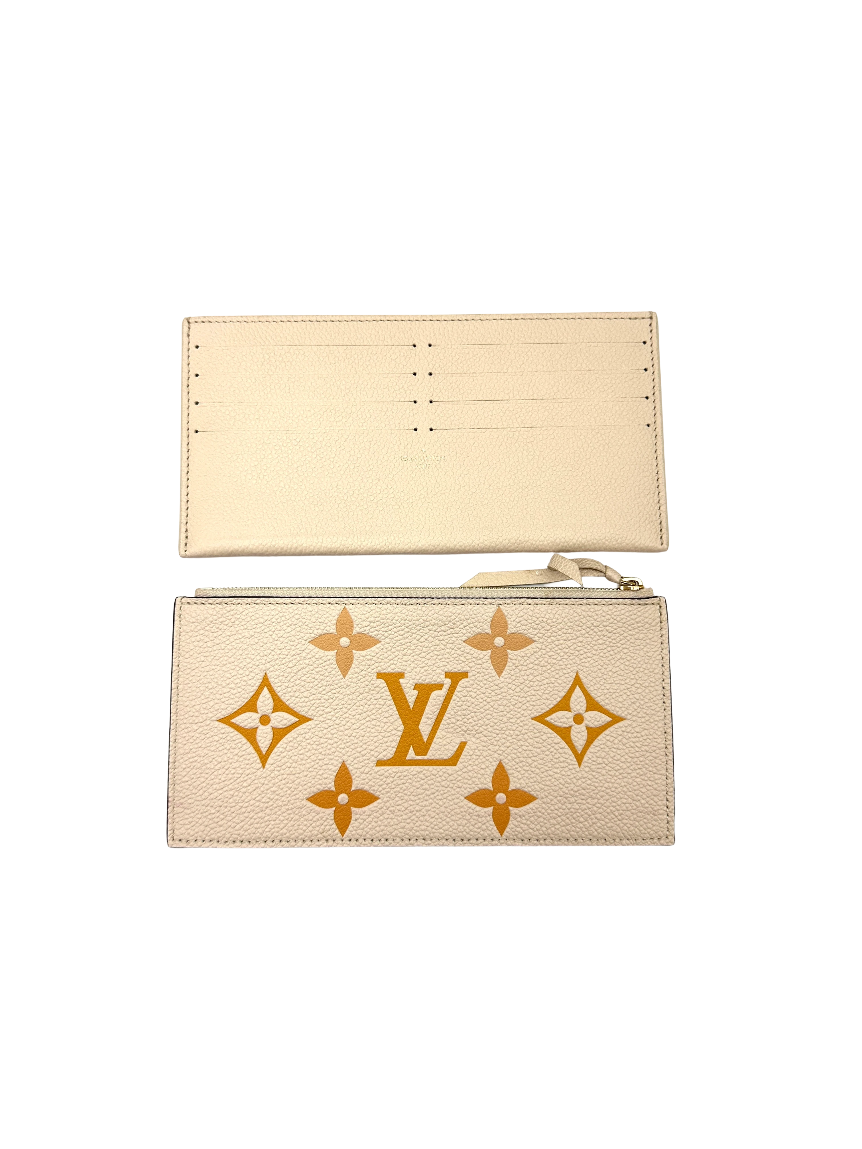 Louis Vuitton White/Yellow Bicolor Leather Pochette Felicie IRIS282