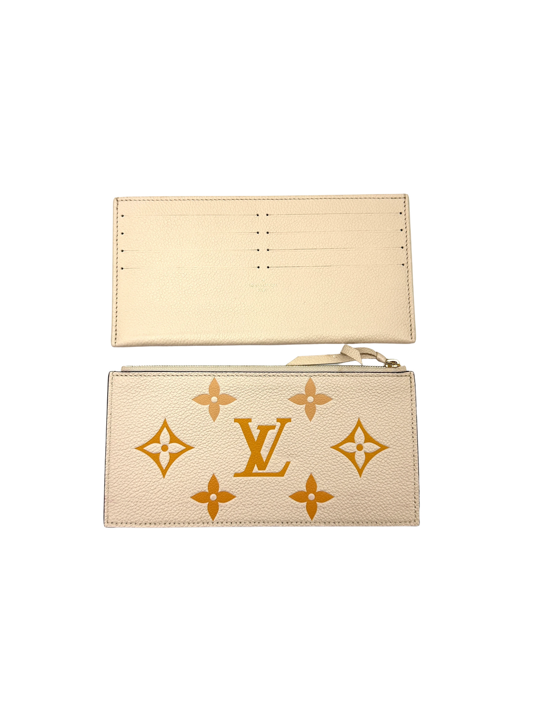 Louis Vuitton White/Yellow Bicolor Leather Pochette Felicie IRIS282