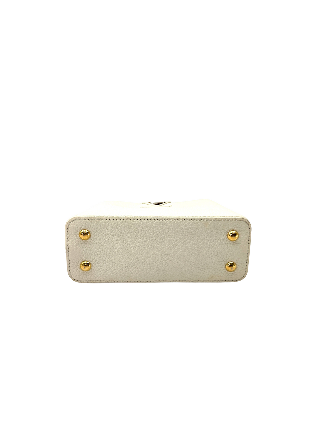 Louis Vuitton Capucines Mini White Taurillon Leather Python Handle Bag IRIS281