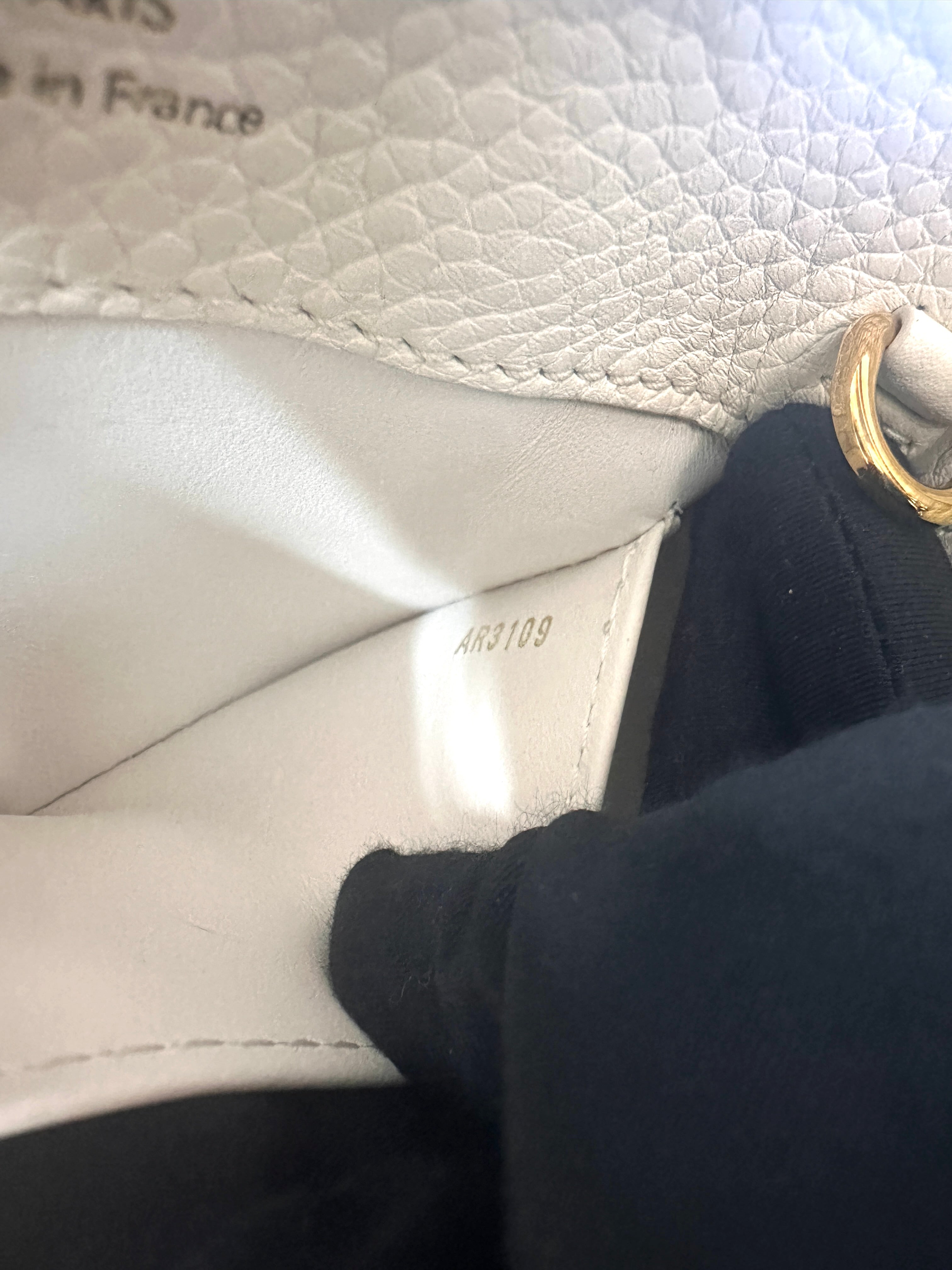 Louis Vuitton Capucines Mini White Taurillon Leather Python Handle Bag IRIS281