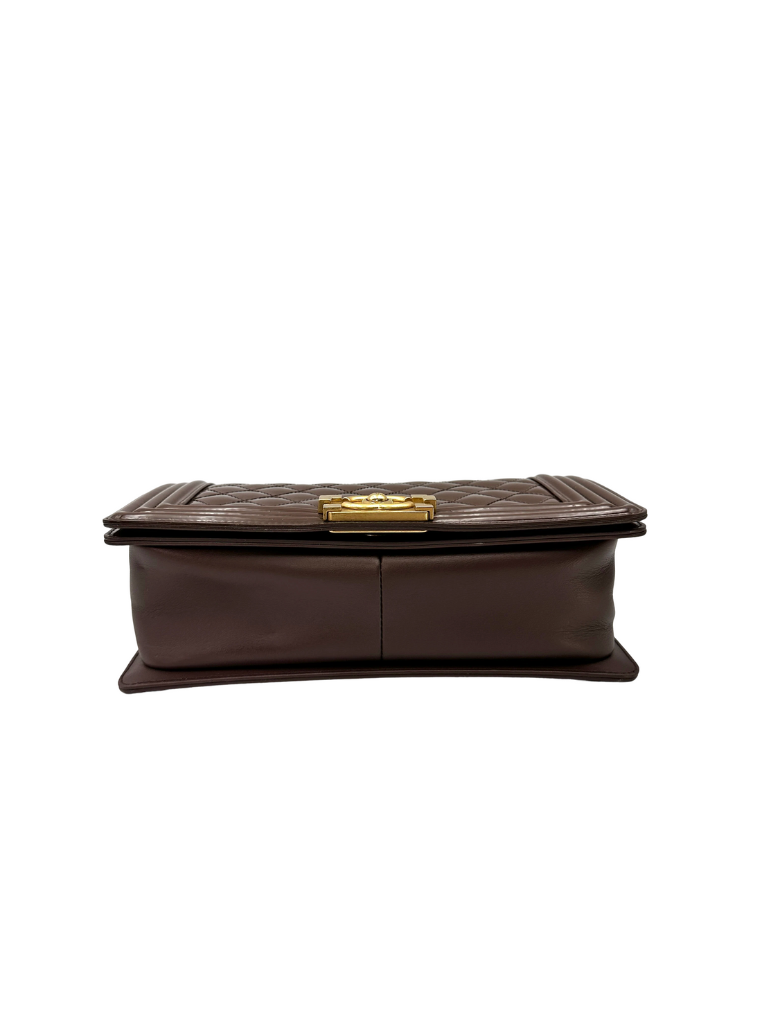 Chanel LeBoy Brown Quilted Patent Leather Flap Bag(21***05) CC2621