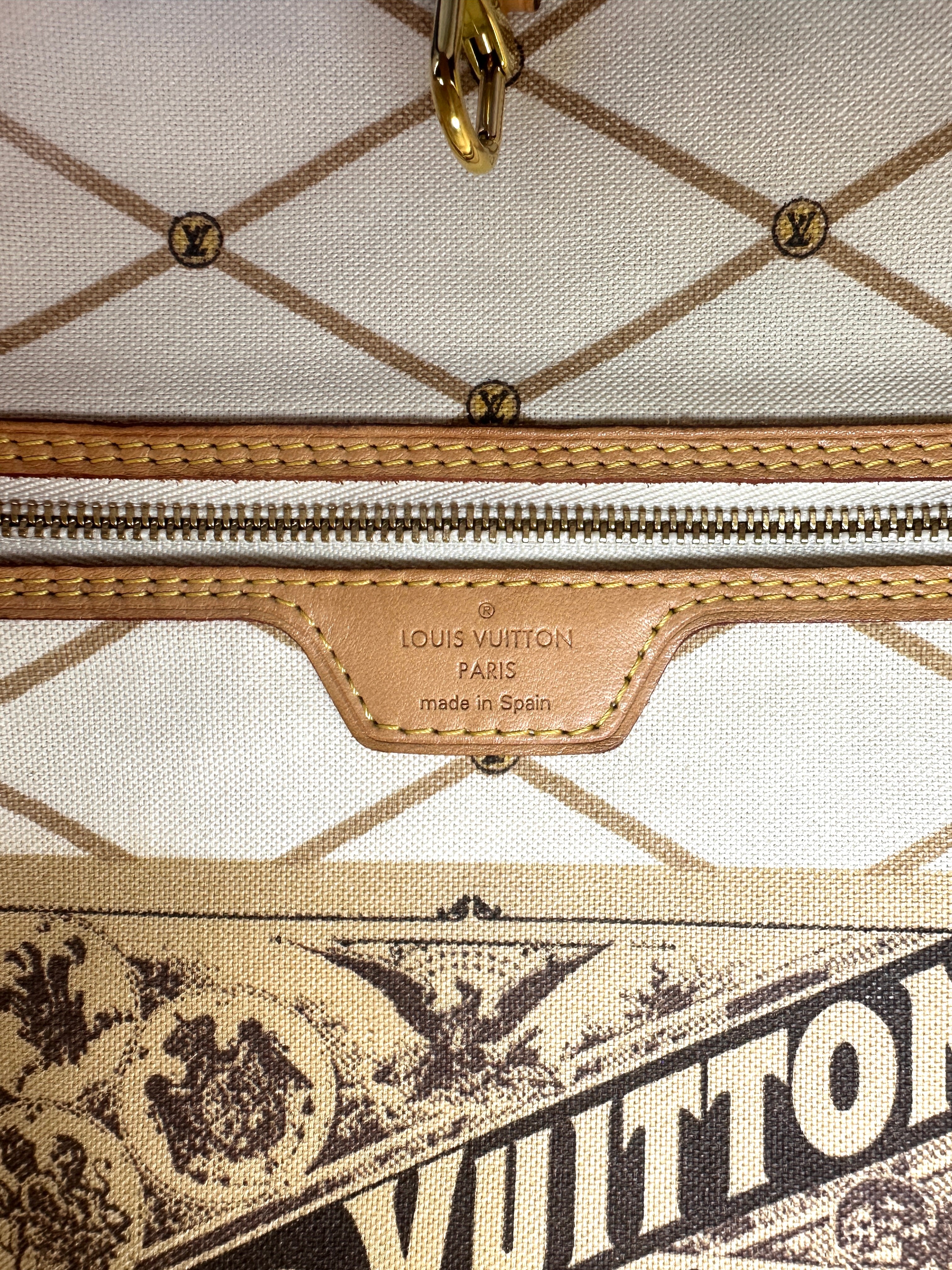 Louis Vuitton Neverfull MM Monogram Summer Trunks Handle Bag LV3402