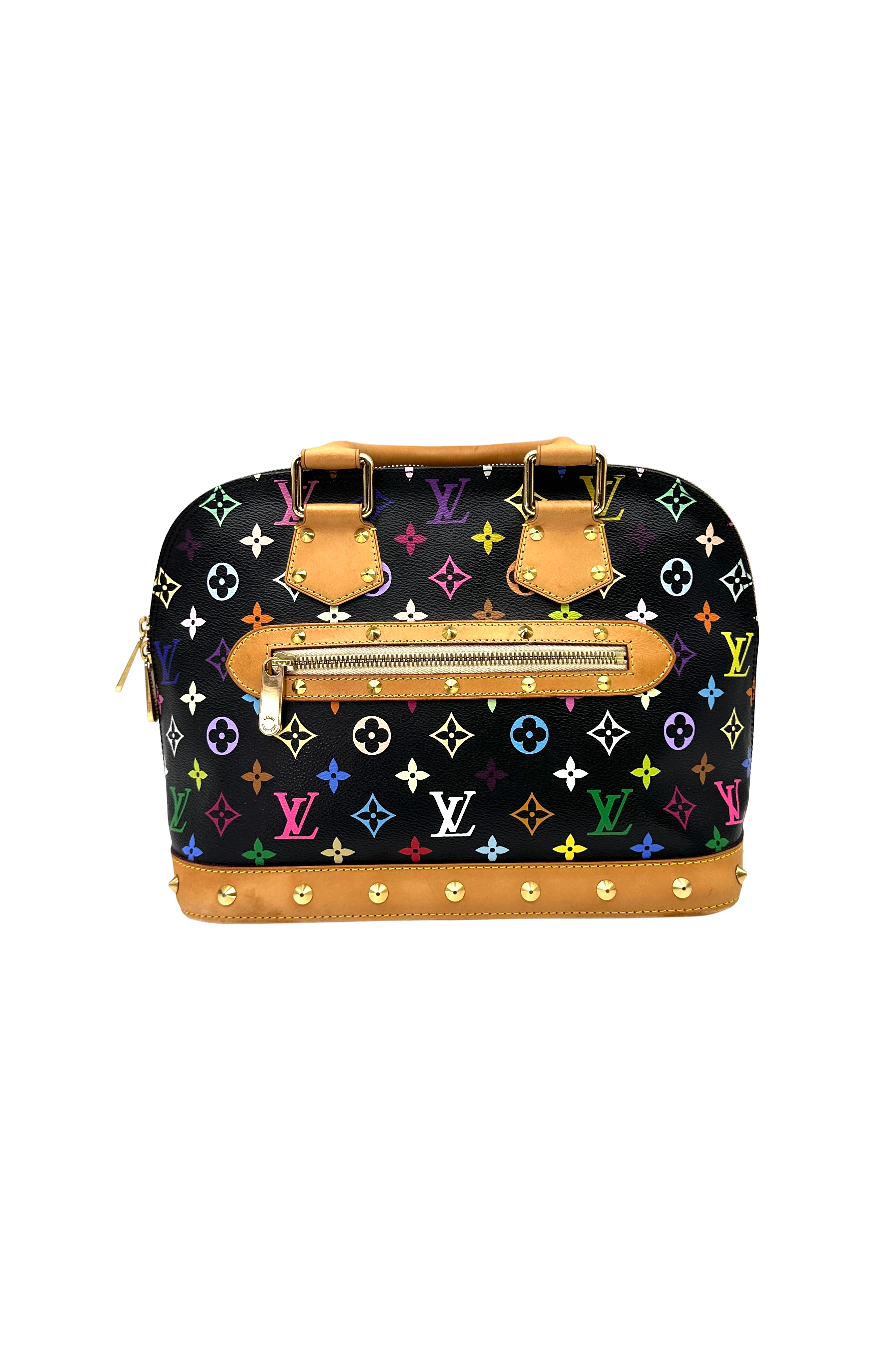 Louis Vuitton Alma Black Monogram Canvas Handle Bag LV3404