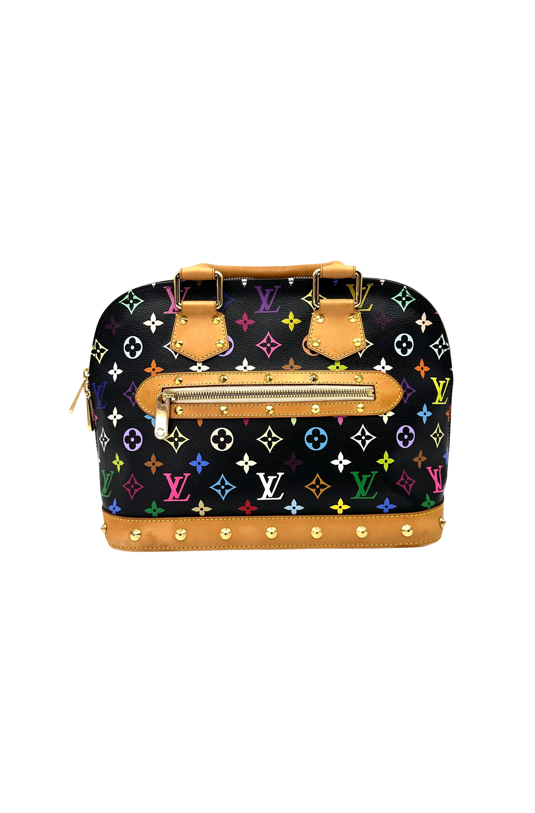Louis Vuitton Alma Black Monogram Canvas Handle Bag LV3404