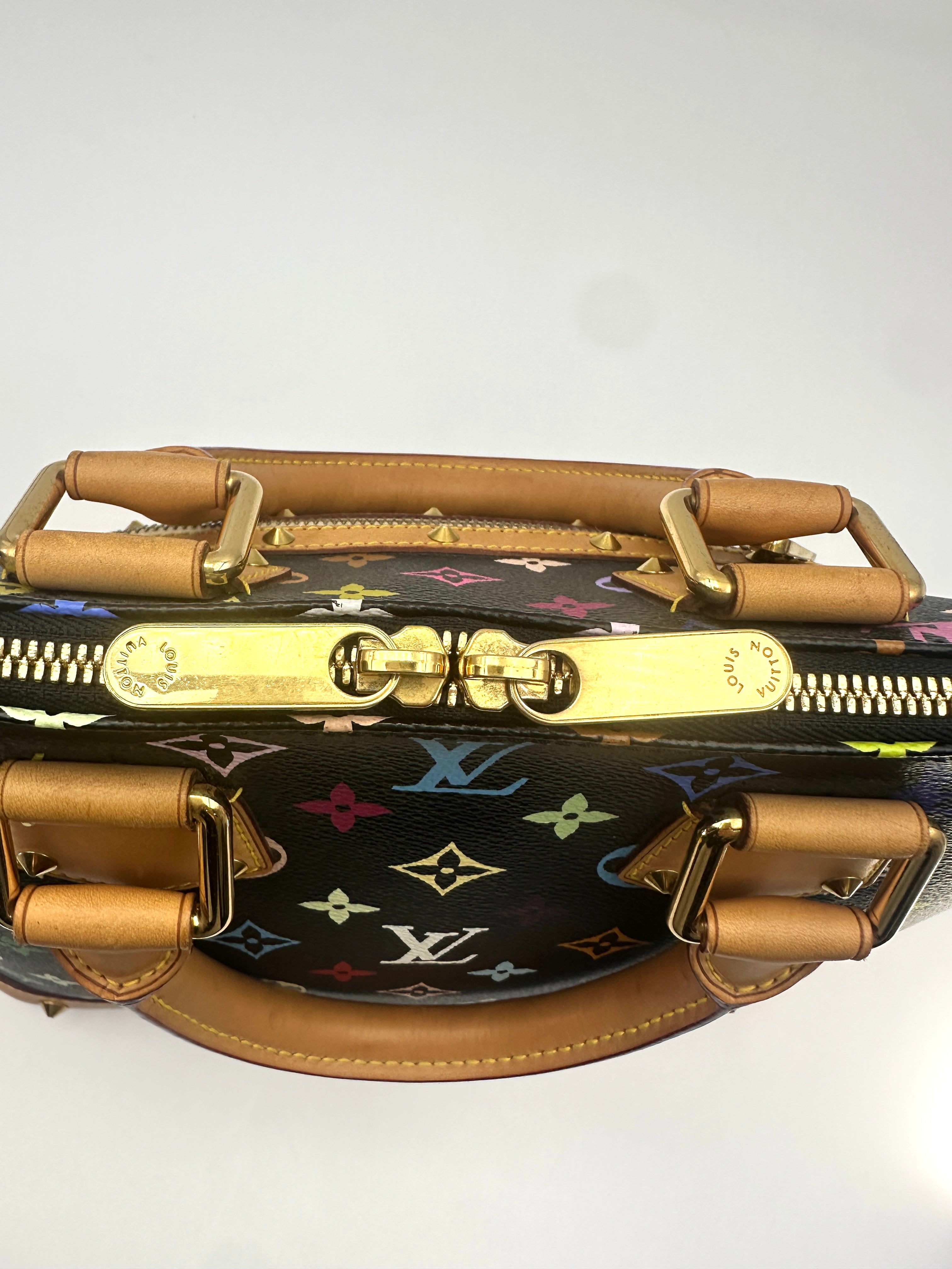 Louis Vuitton Alma Black Monogram Canvas Handle Bag LV3404