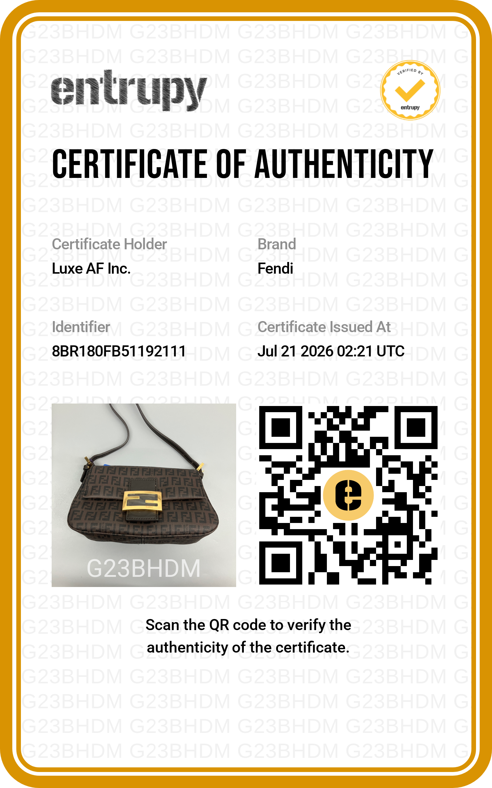 Fendi Zucca Canvas Baguette Shoulder Bag FF138
