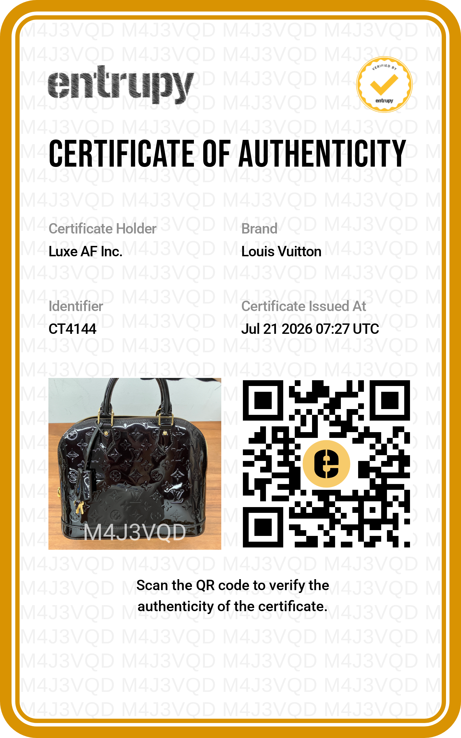 Louis Vuitton Alma PM Dark Red Patent Leather Handle Bag LV3410