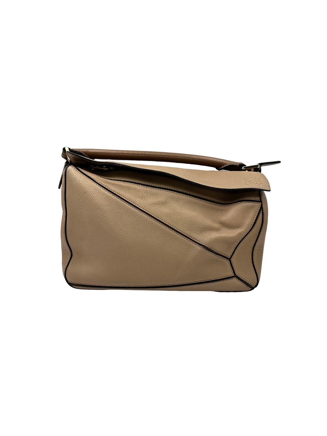 Loewe Puzzle Beige Leather Shoulder Bag LW105