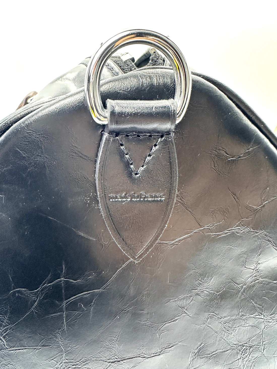 Louis Vuitton Speedy30 Black Lambskin Leather Handle Bag LVU