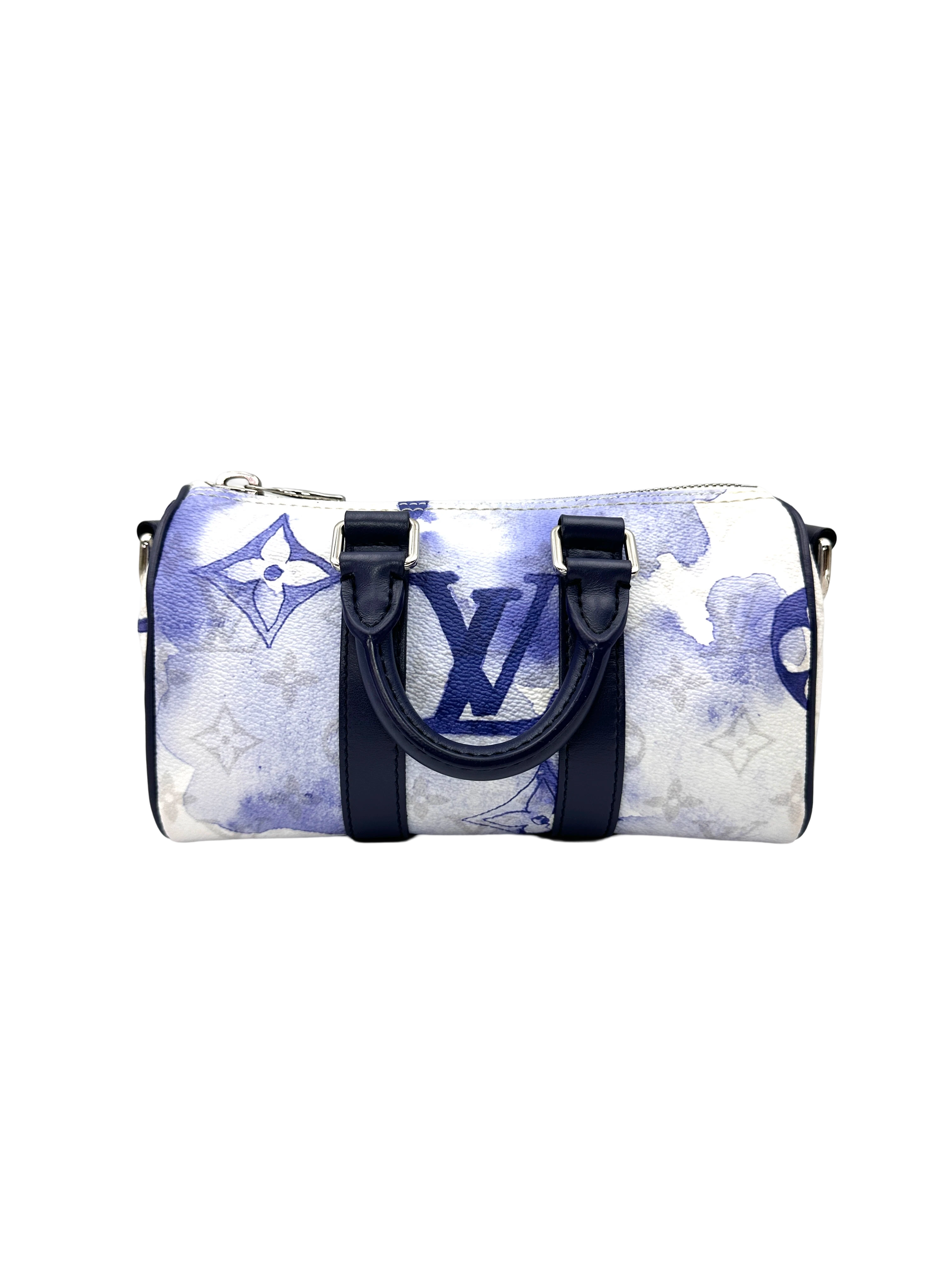 Louis Vuitton Keepall Nano Watercolor Blue/White Monogram Canvas Handle Bag LV3399
