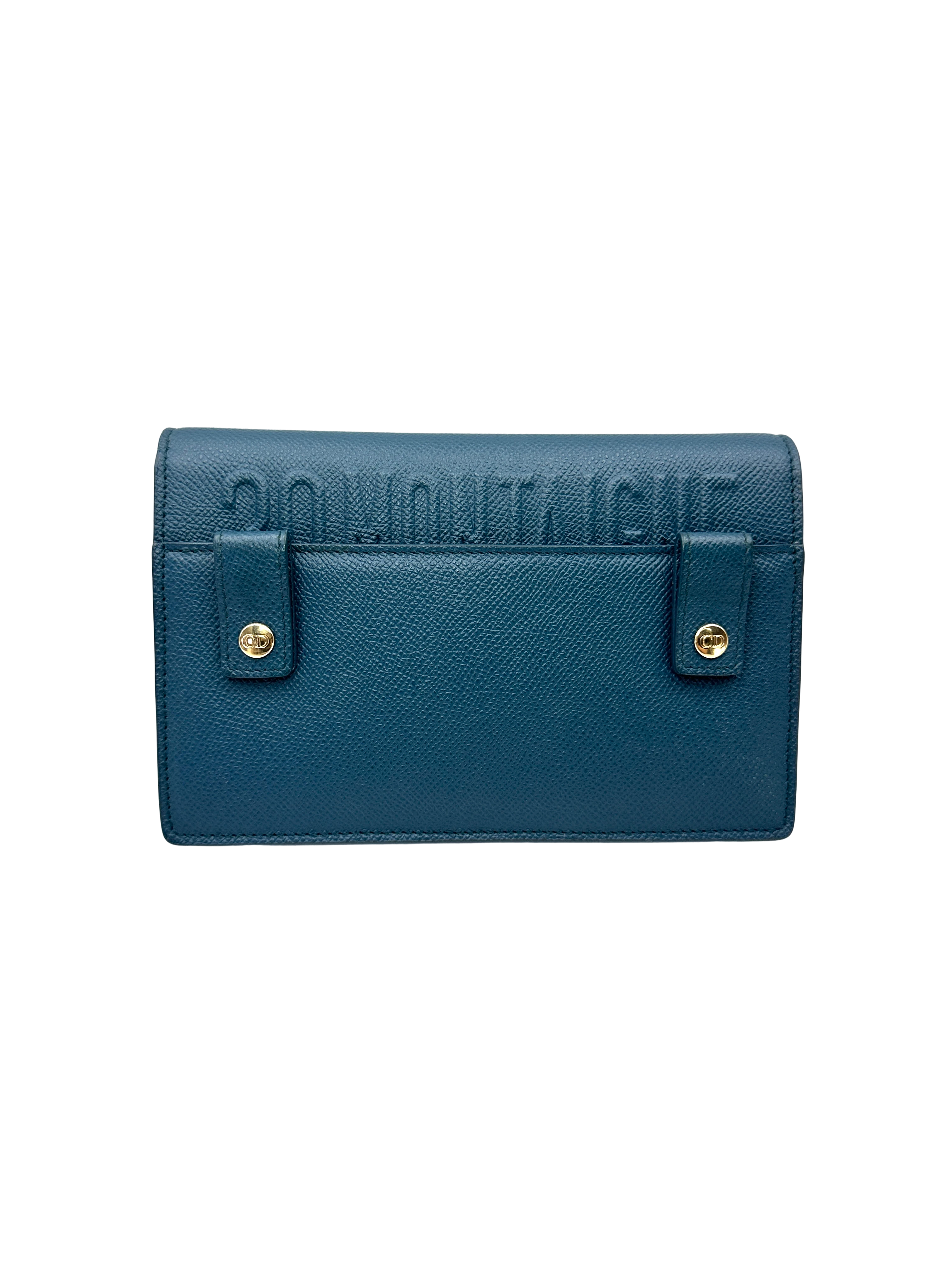 Christian Dior 30 Montaigne Navy Leather Shoulder Bag DR961