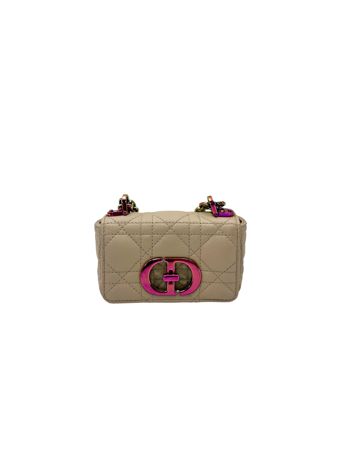 Christian Dior Caro Beige Cannage Leather Shoulder Bag DR963