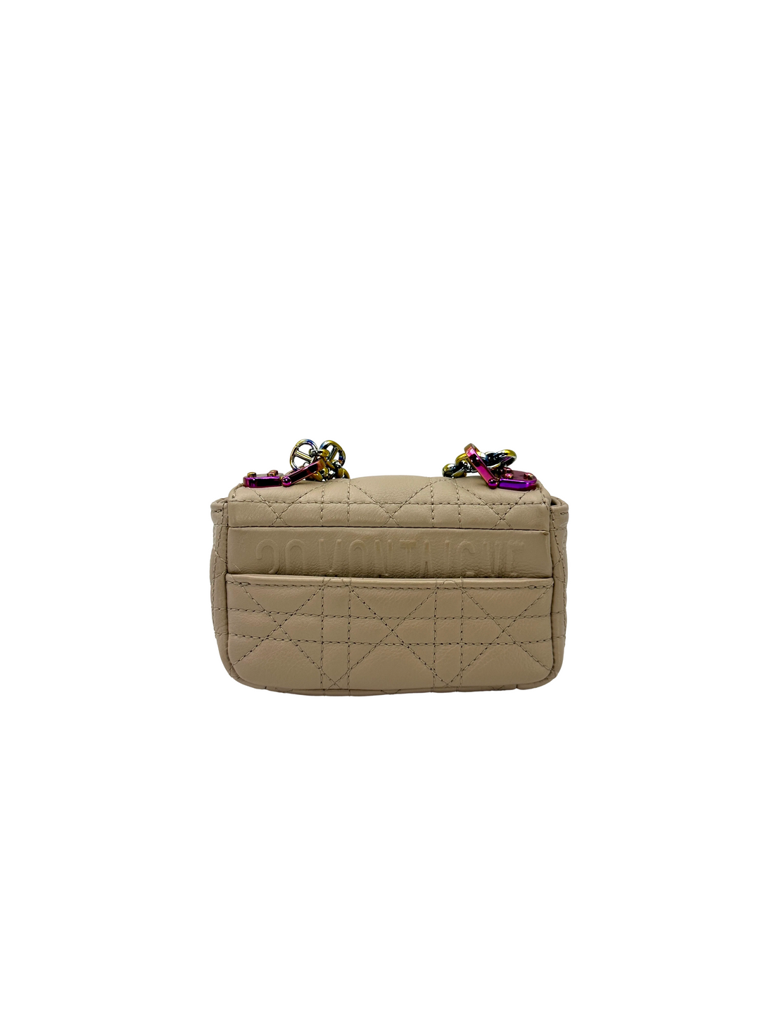 Christian Dior Caro Beige Cannage Leather Shoulder Bag DR963