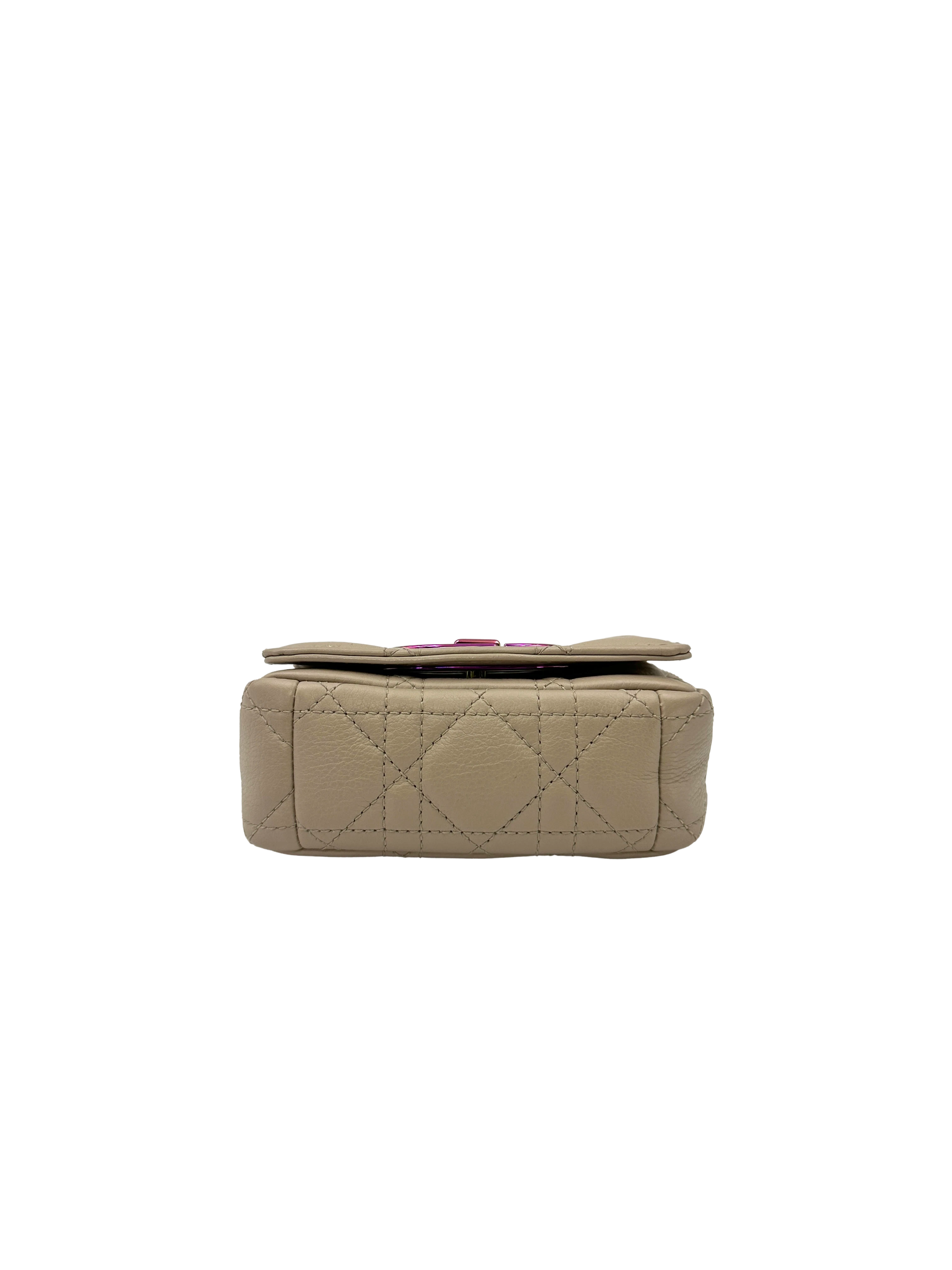Christian Dior Caro Beige Cannage Leather Shoulder Bag DR963