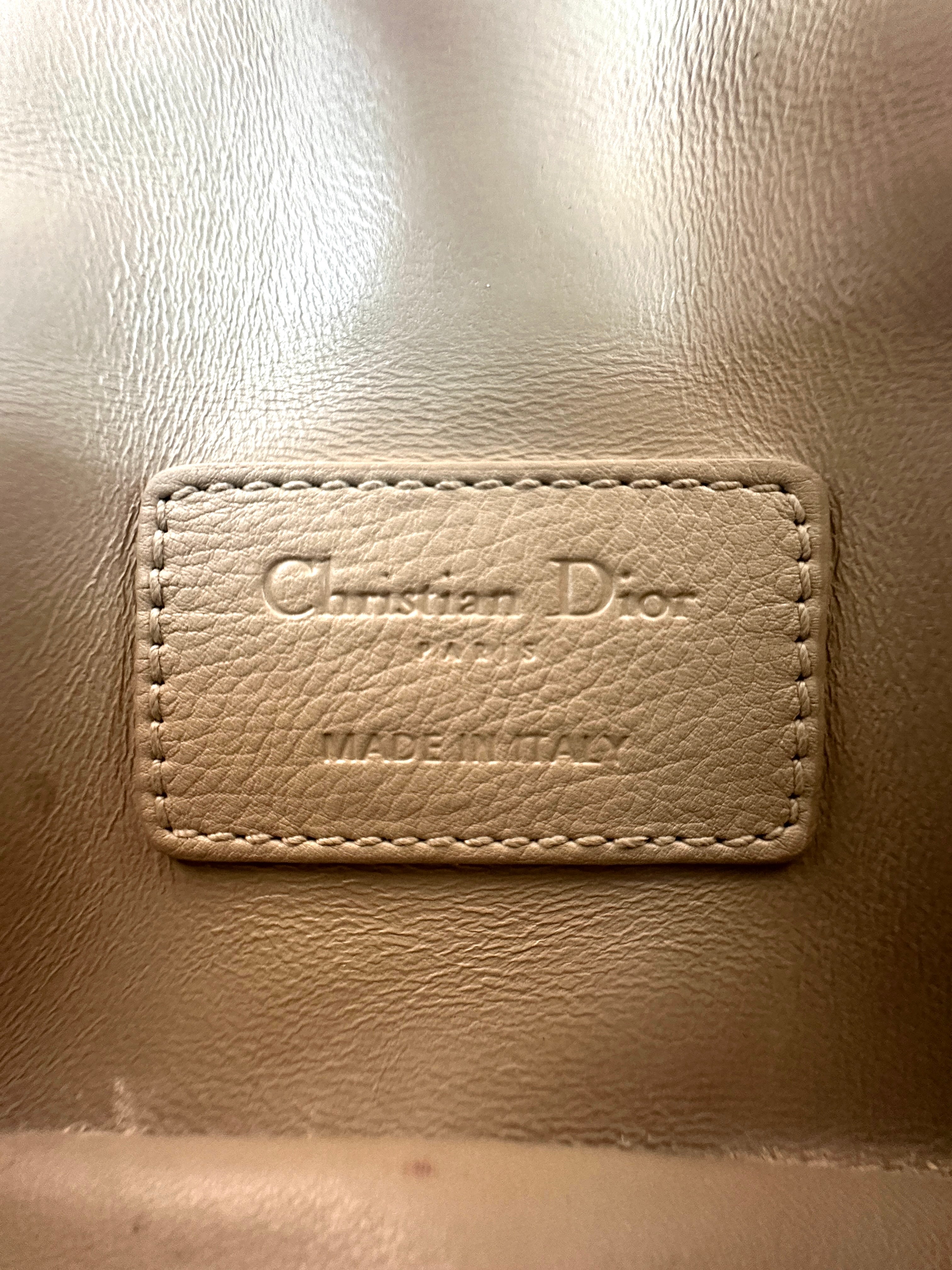 Christian Dior Caro Beige Cannage Leather Shoulder Bag DR963