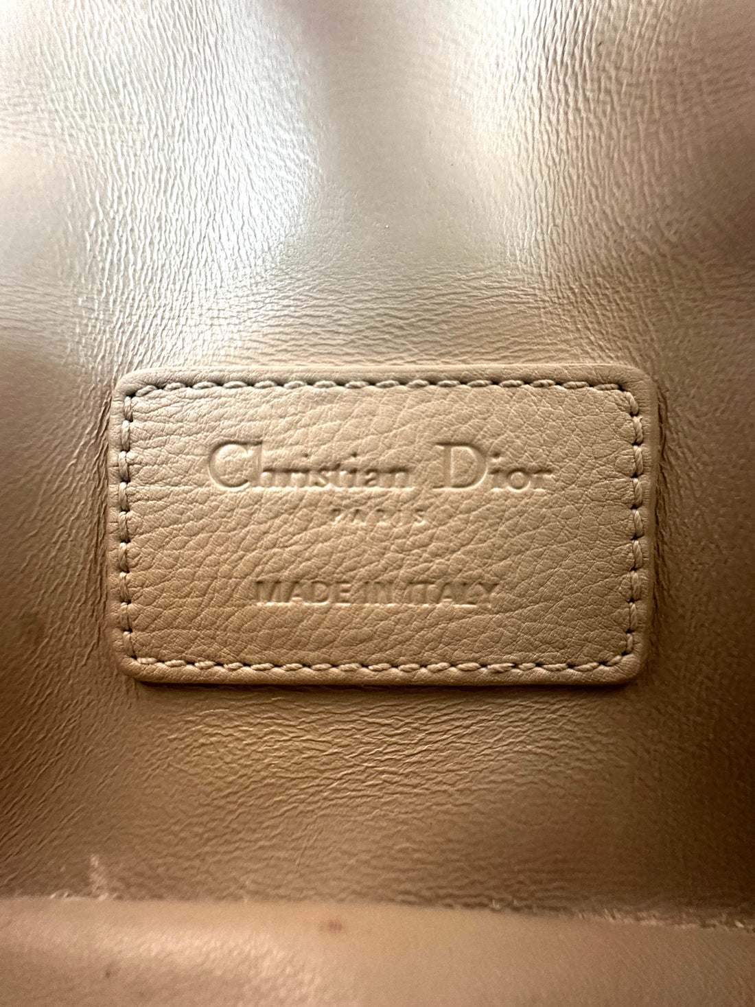 Christian Dior Caro Beige Cannage Leather Shoulder Bag DR963
