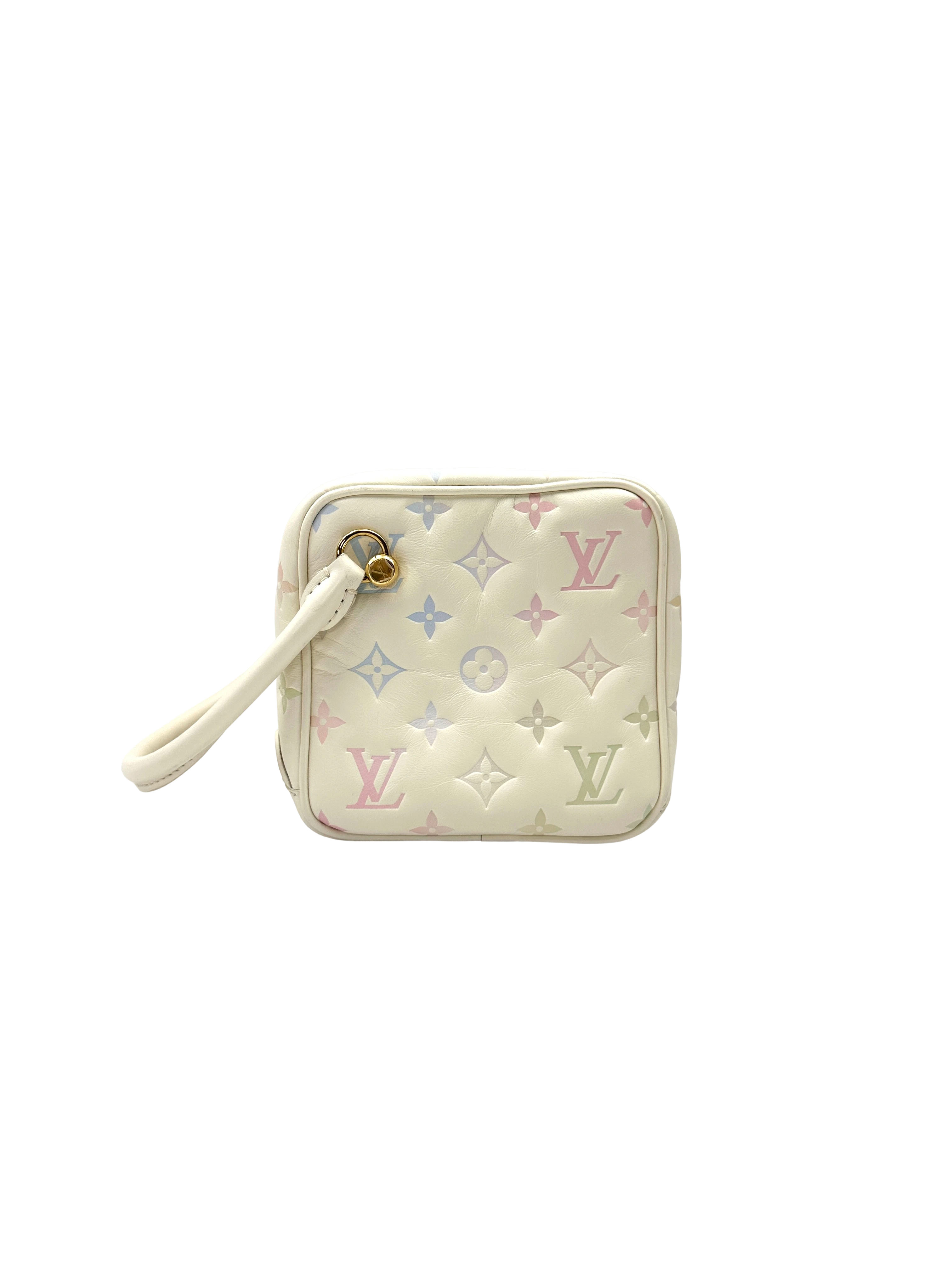 Louis Vuitton New Square Quartz Multicolor Monogram Embossed Leather Square Bag LV3406