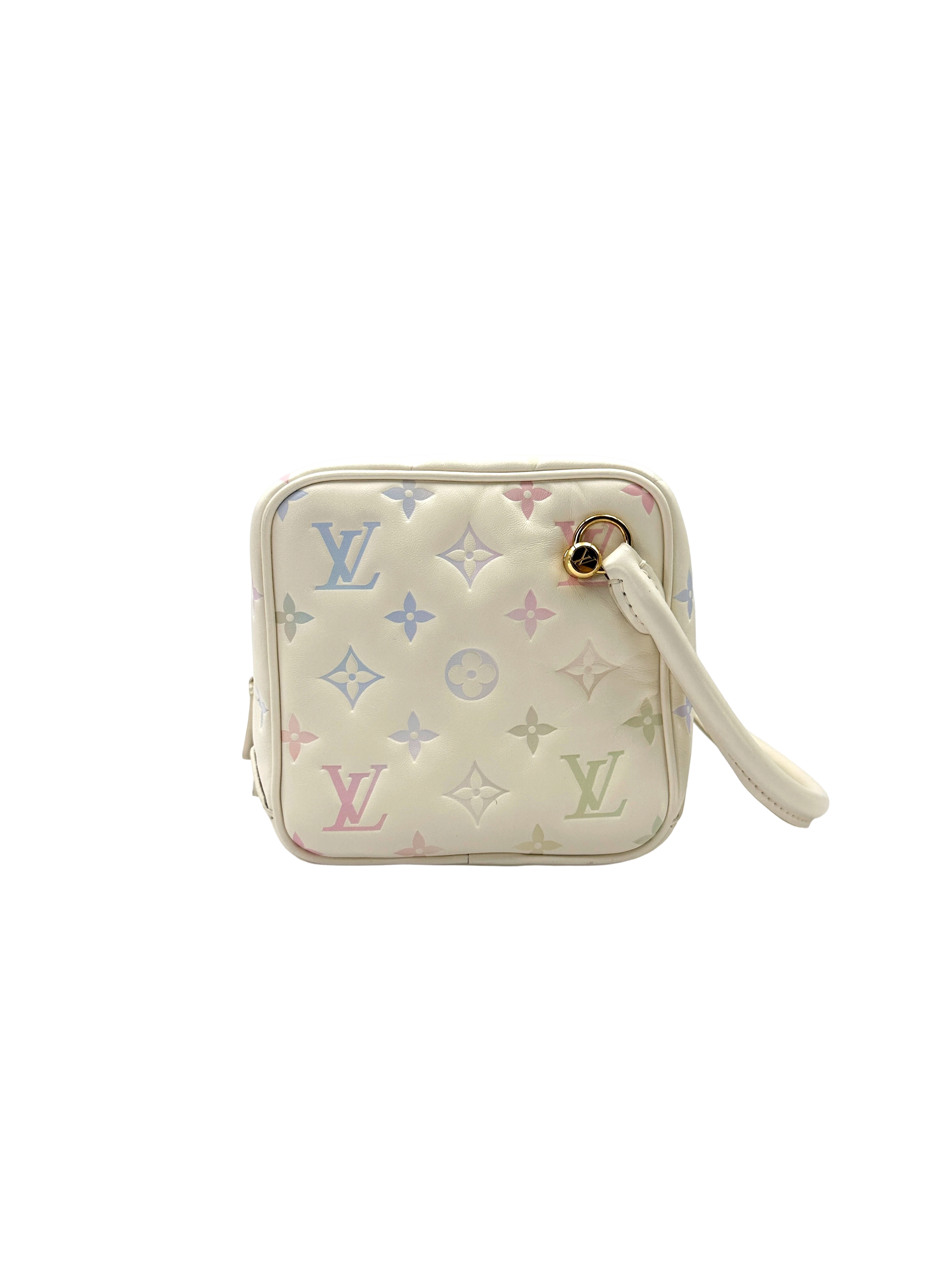 Louis Vuitton New Square Quartz Multicolor Monogram Embossed Leather Square Bag LV3406