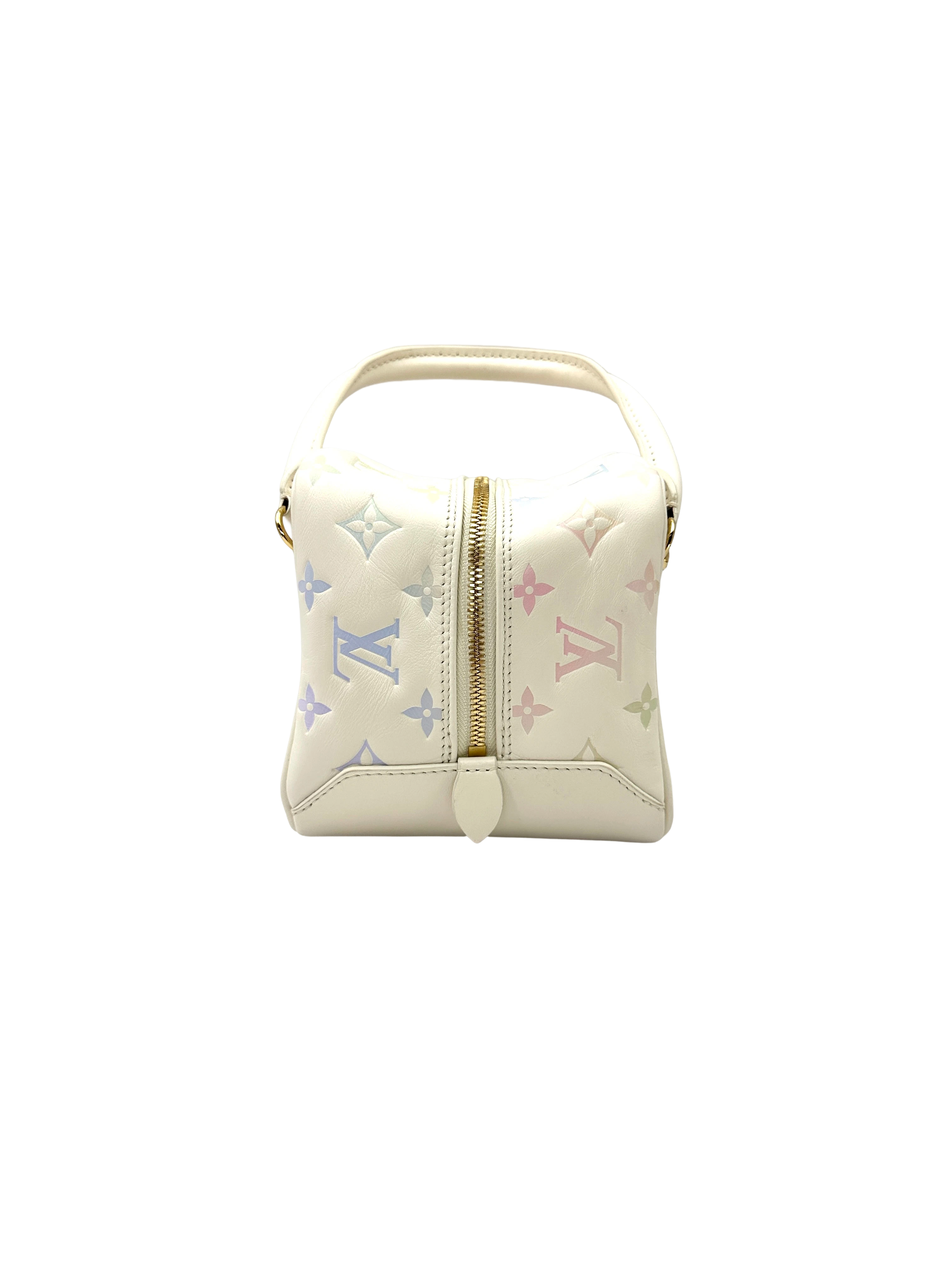 Louis Vuitton New Square Quartz Multicolor Monogram Embossed Leather Square Bag LV3406