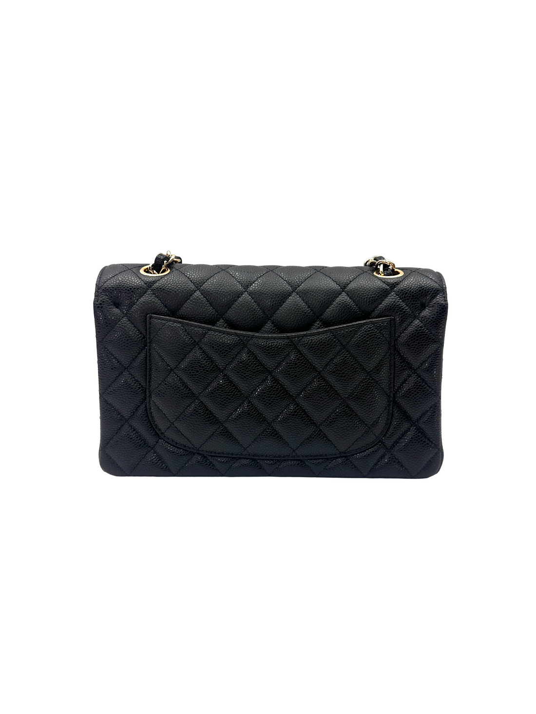 Chanel Classic Flap Black Quilted Leather Medium Size Shoulder Bag With Gold Buckle(28***06) CC2625