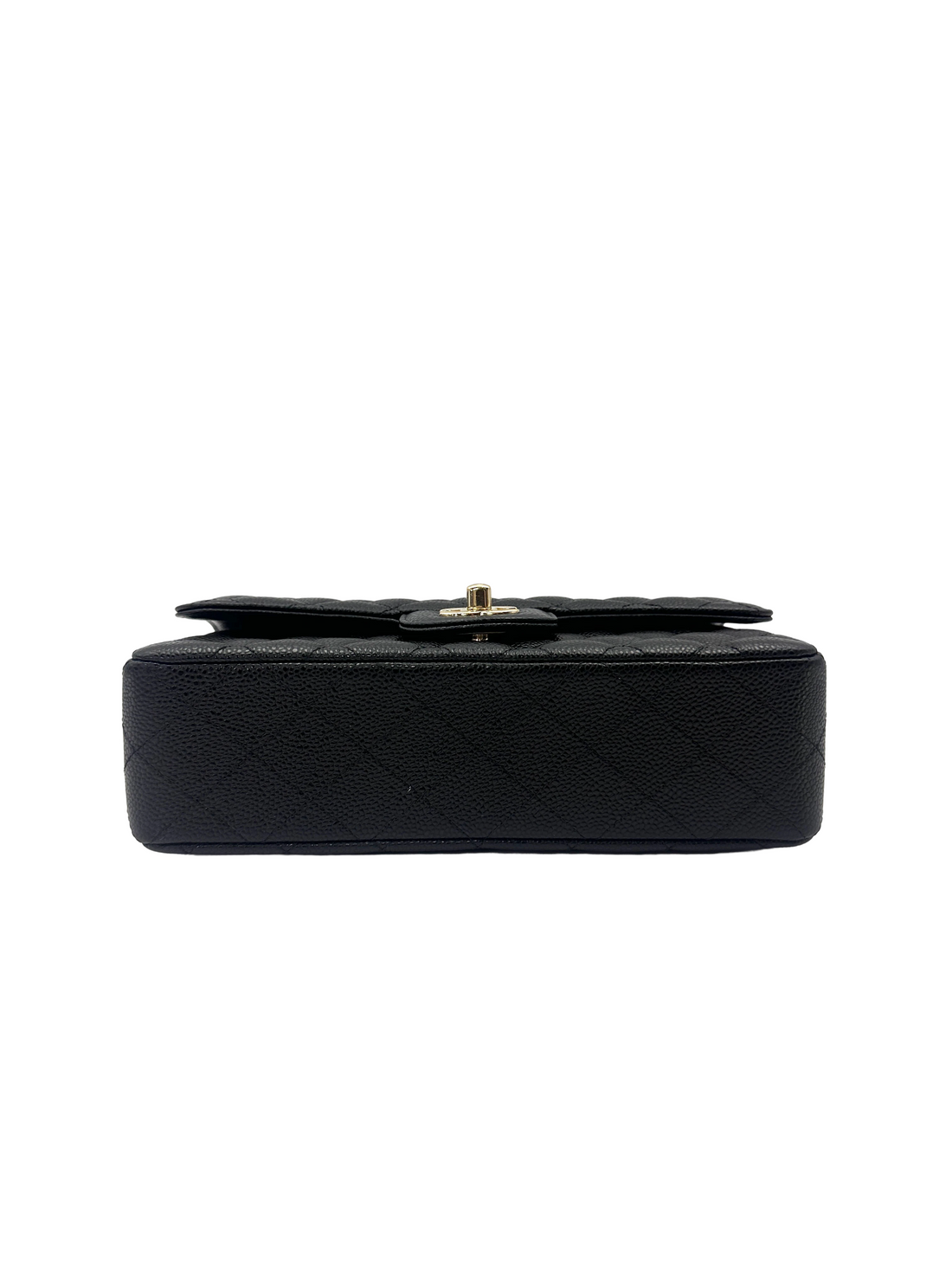 Chanel Classic Flap Black Quilted Leather Medium Size Shoulder Bag With Gold Buckle(28***06) CC2625