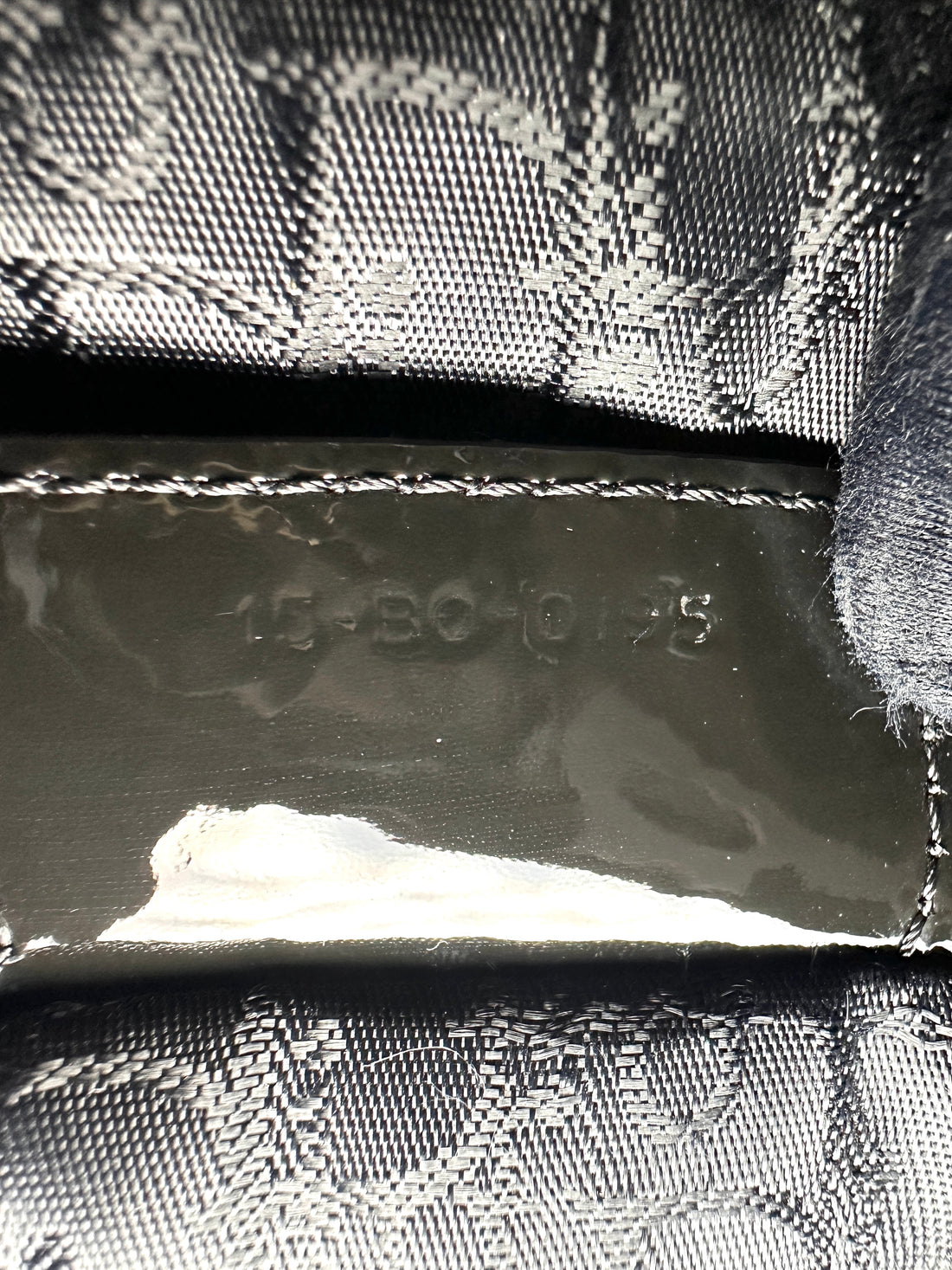 Christian Dior Lady Dior Black Cannage Patent Leather Handle Bag DR965