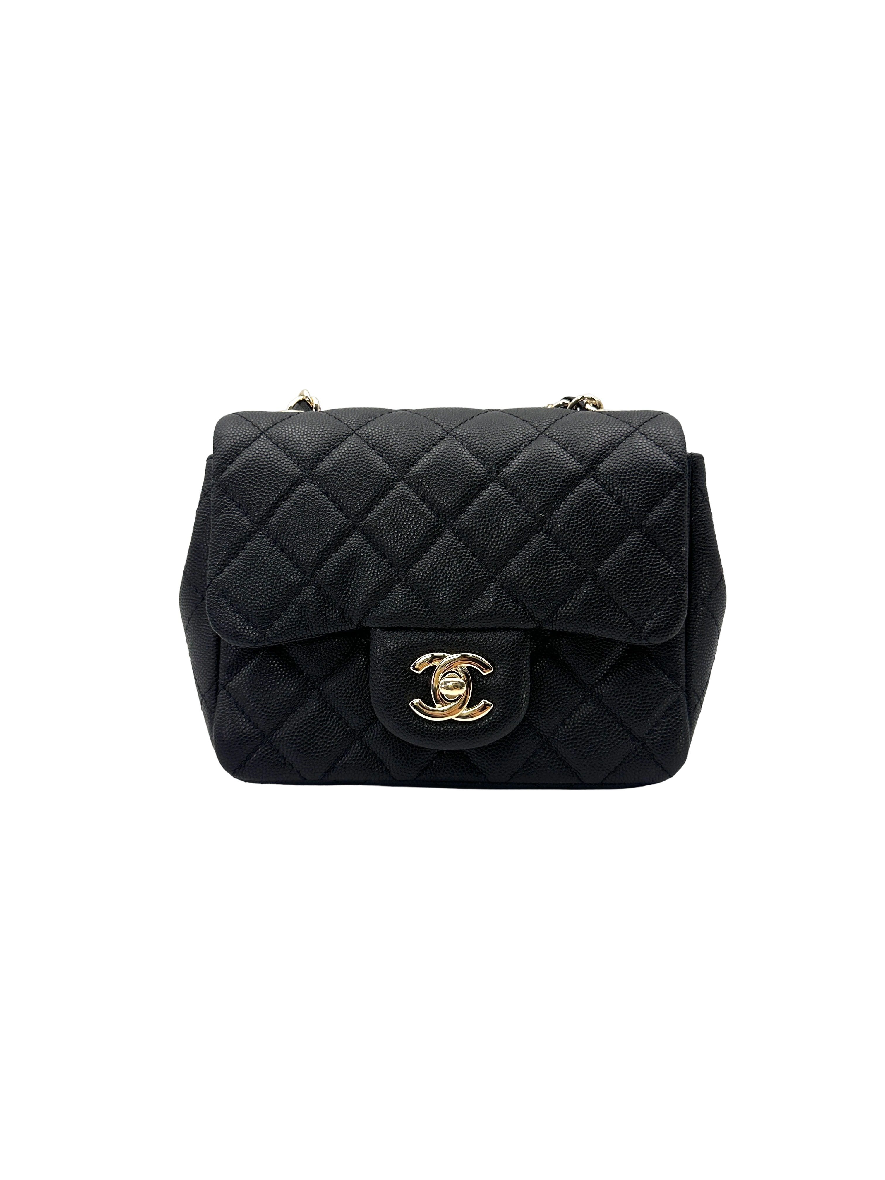 Chanel Classic Flap Black Quilted Leather Mini Shoulder Bag(14***91) CC2626