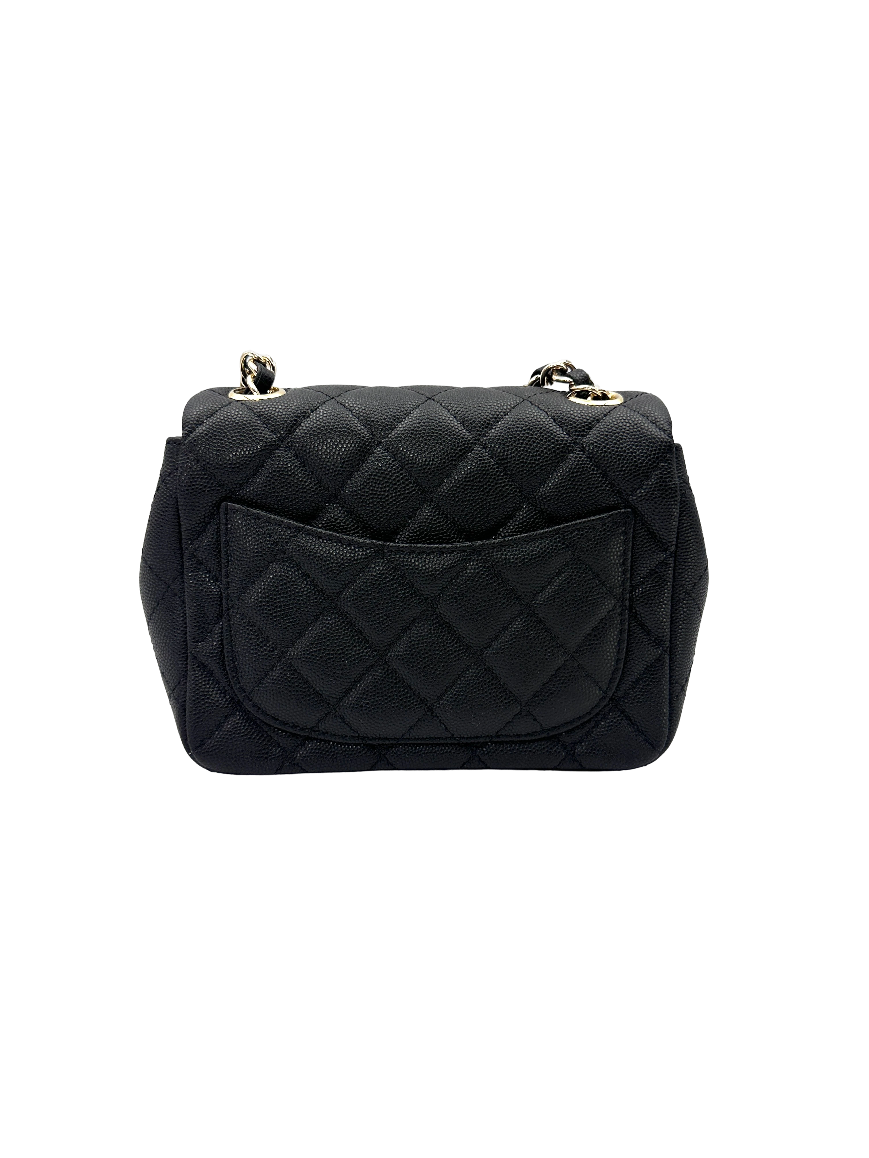 Chanel Classic Flap Black Quilted Leather Mini Shoulder Bag(14***91) CC2626