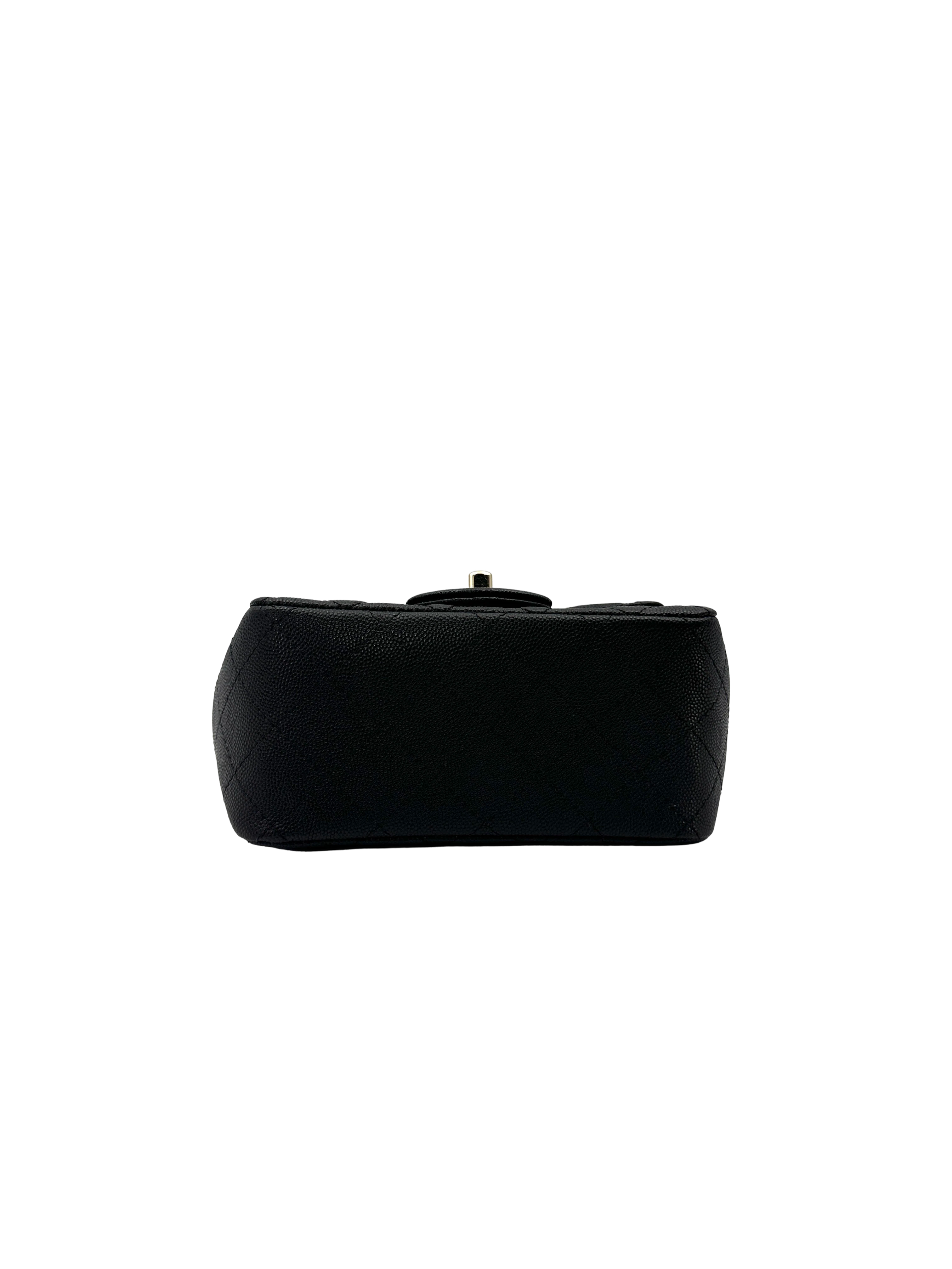 Chanel Classic Flap Black Quilted Leather Mini Shoulder Bag(14***91) CC2626