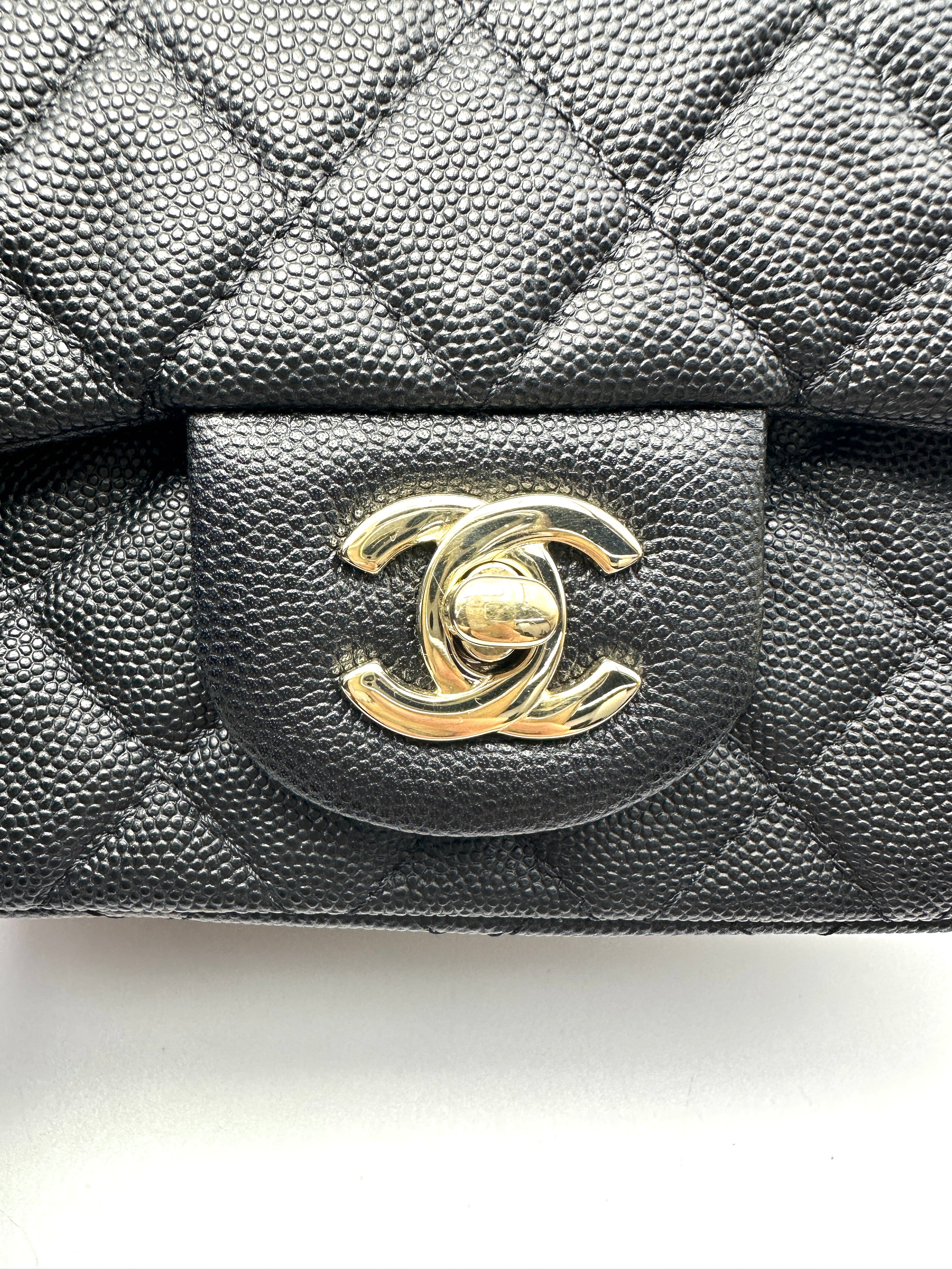 Chanel Classic Flap Black Quilted Leather Mini Shoulder Bag(14***91) CC2626