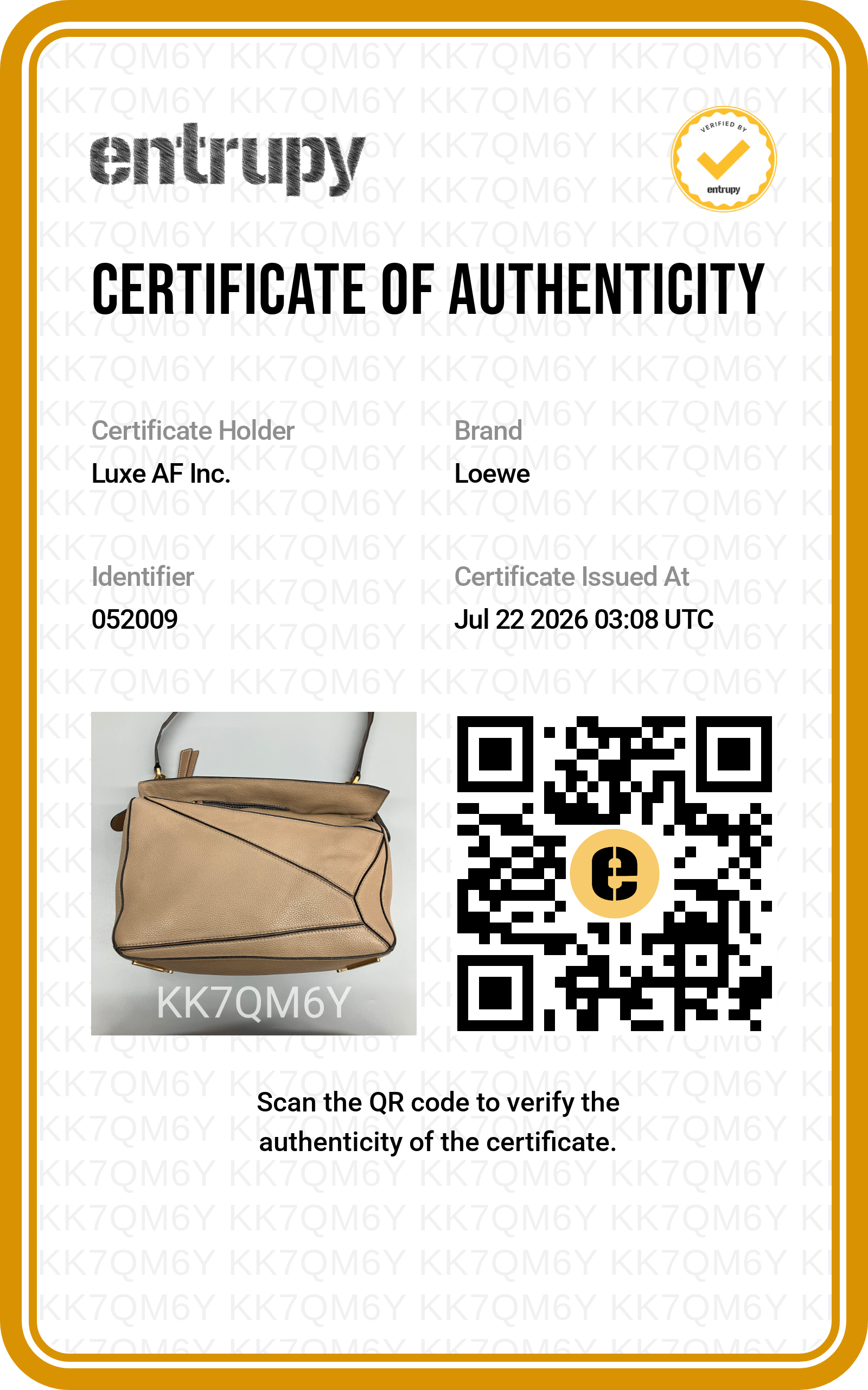Loewe Puzzle Beige Leather Shoulder Bag LW105