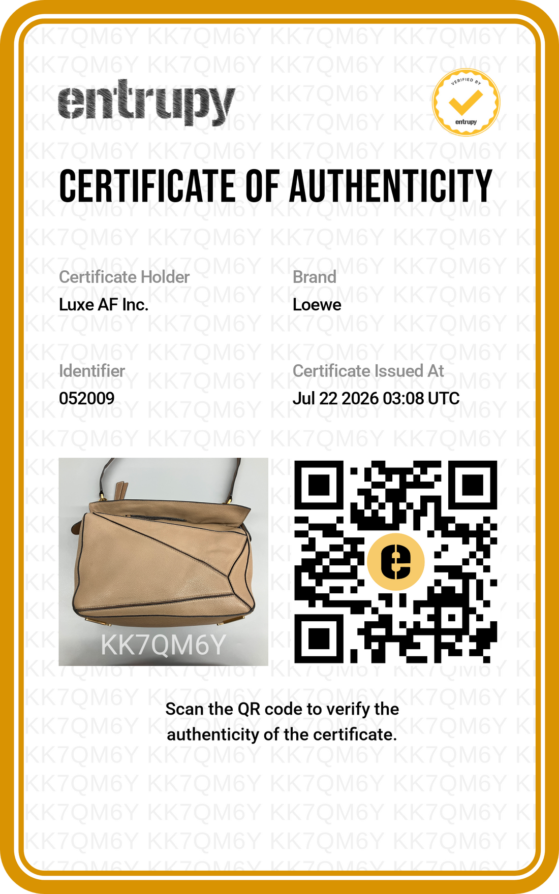 Loewe Puzzle Beige Leather Shoulder Bag LW105