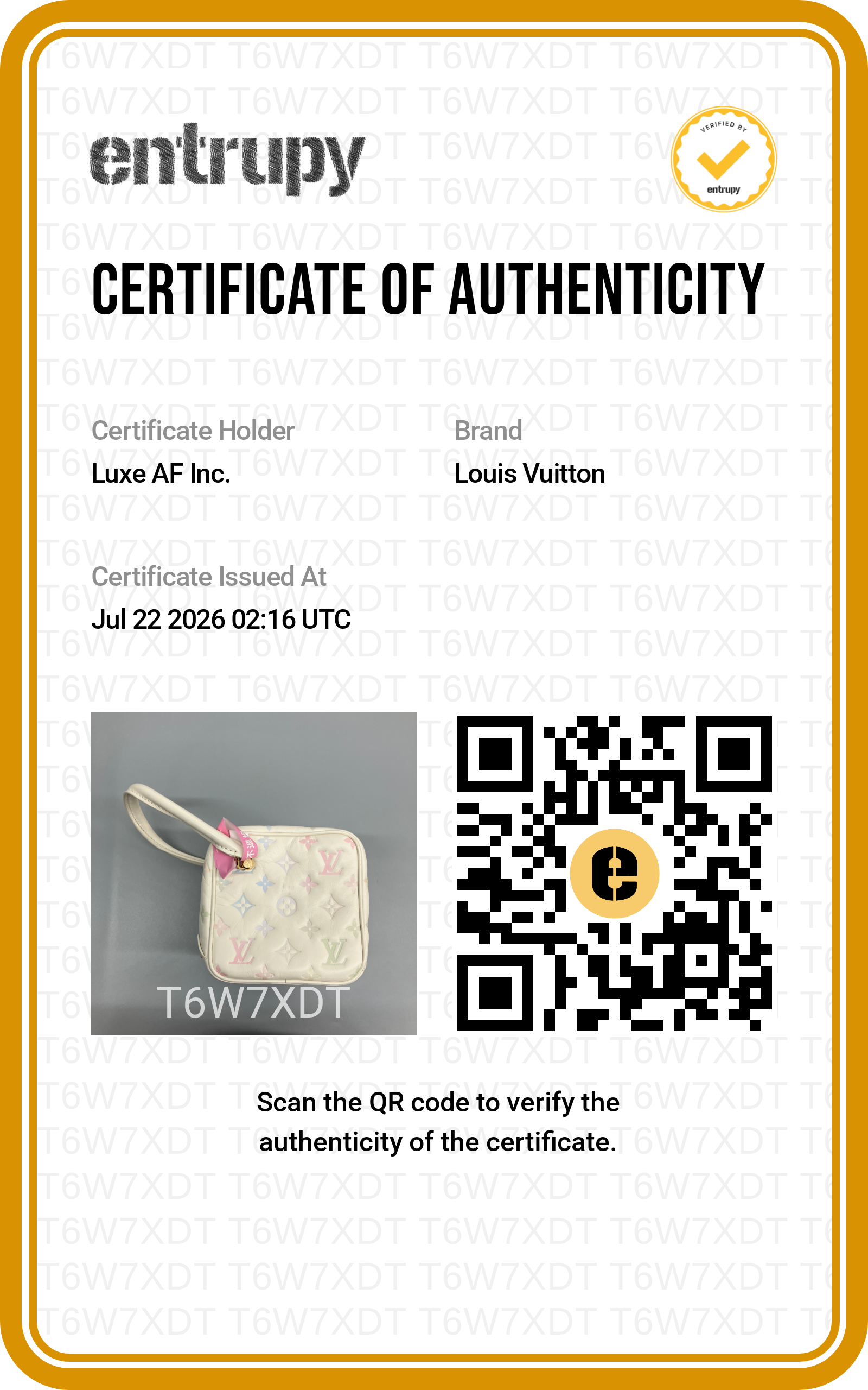 Louis Vuitton New Square Quartz Multicolor Monogram Embossed Leather Square Bag LV3406