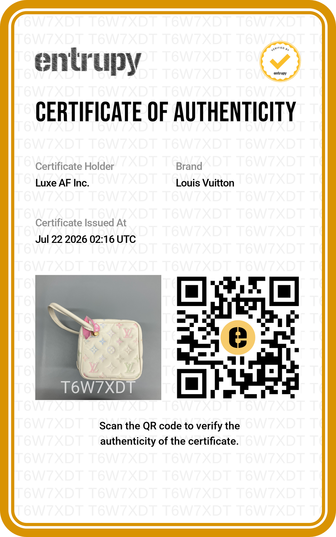 Louis Vuitton New Square Quartz Multicolor Monogram Embossed Leather Square Bag LV3406