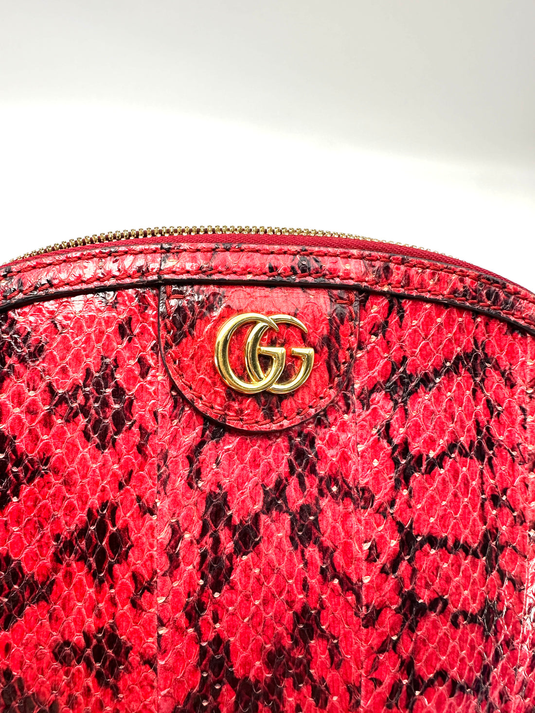 Gucci Ophidia Red Python Leather Shoulder Bag GG1392