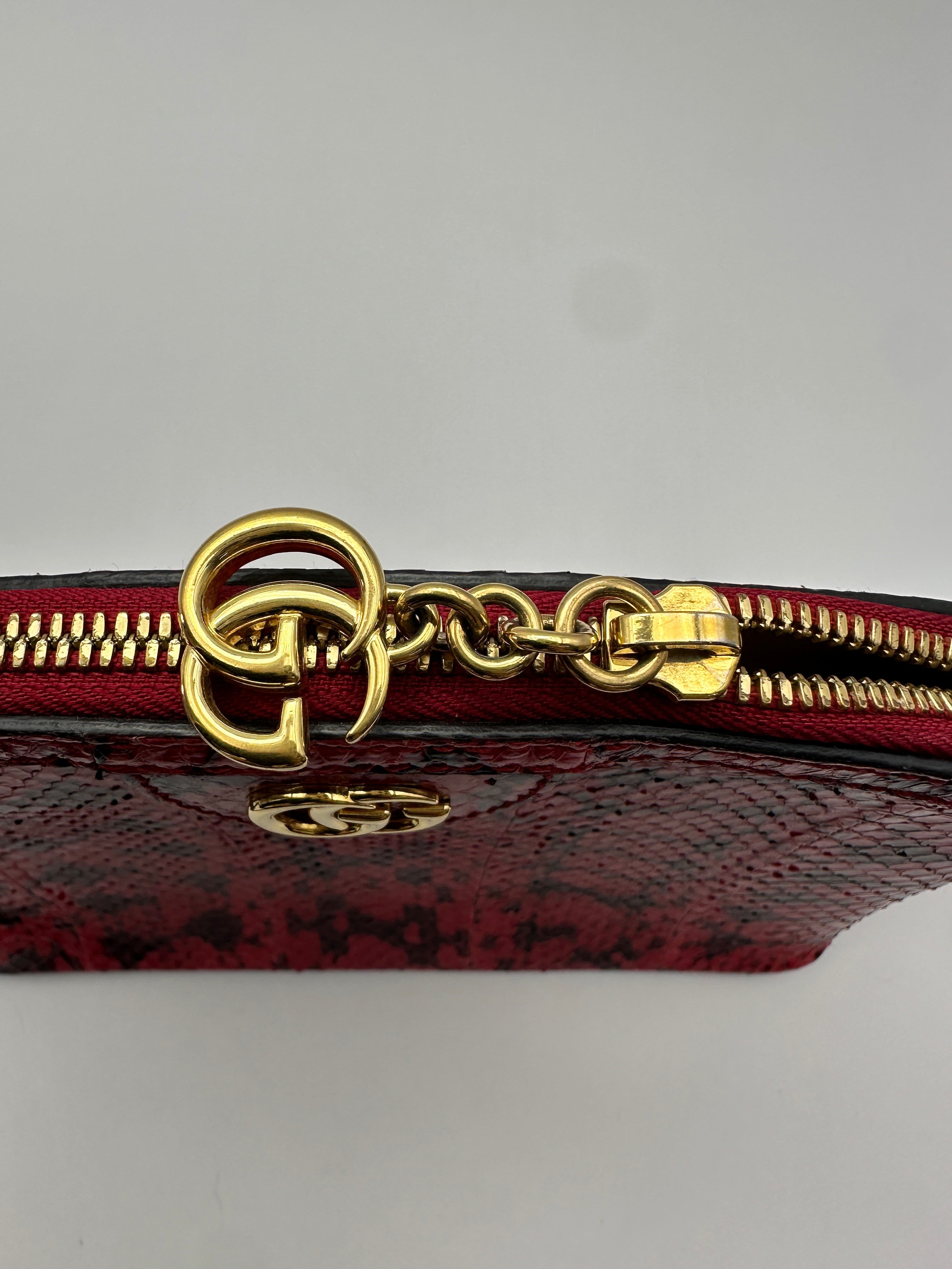 Gucci Ophidia Red Python Leather Shoulder Bag GG1392