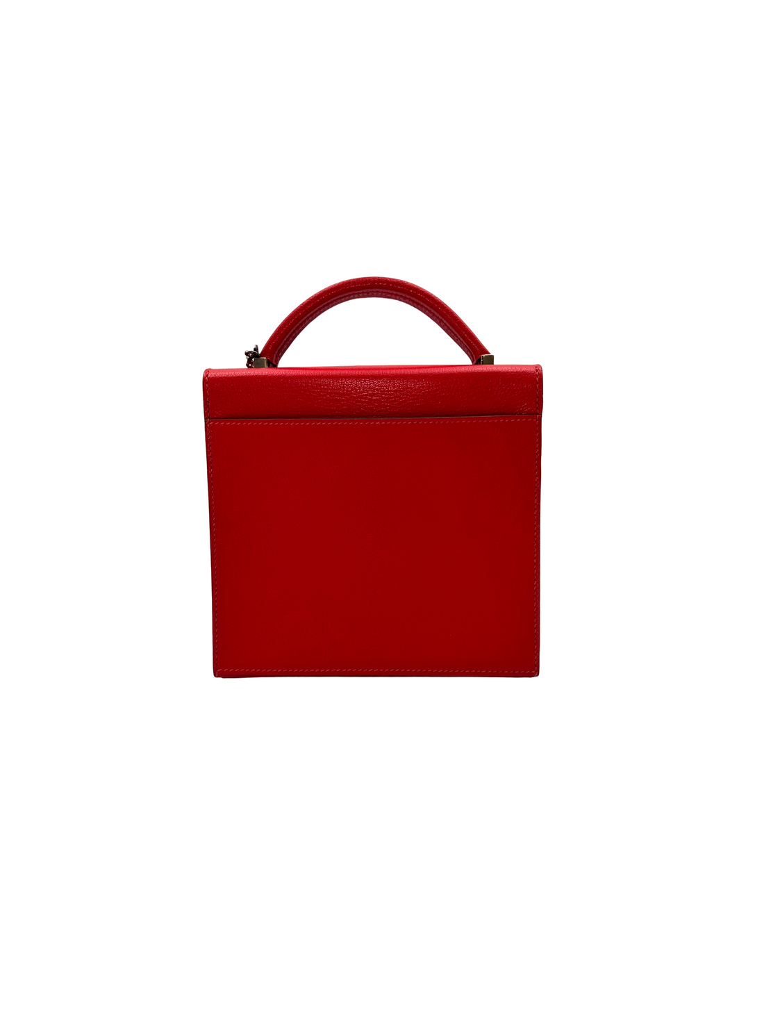 Hermes Cinhetic Red Leather Handle Bag HR196