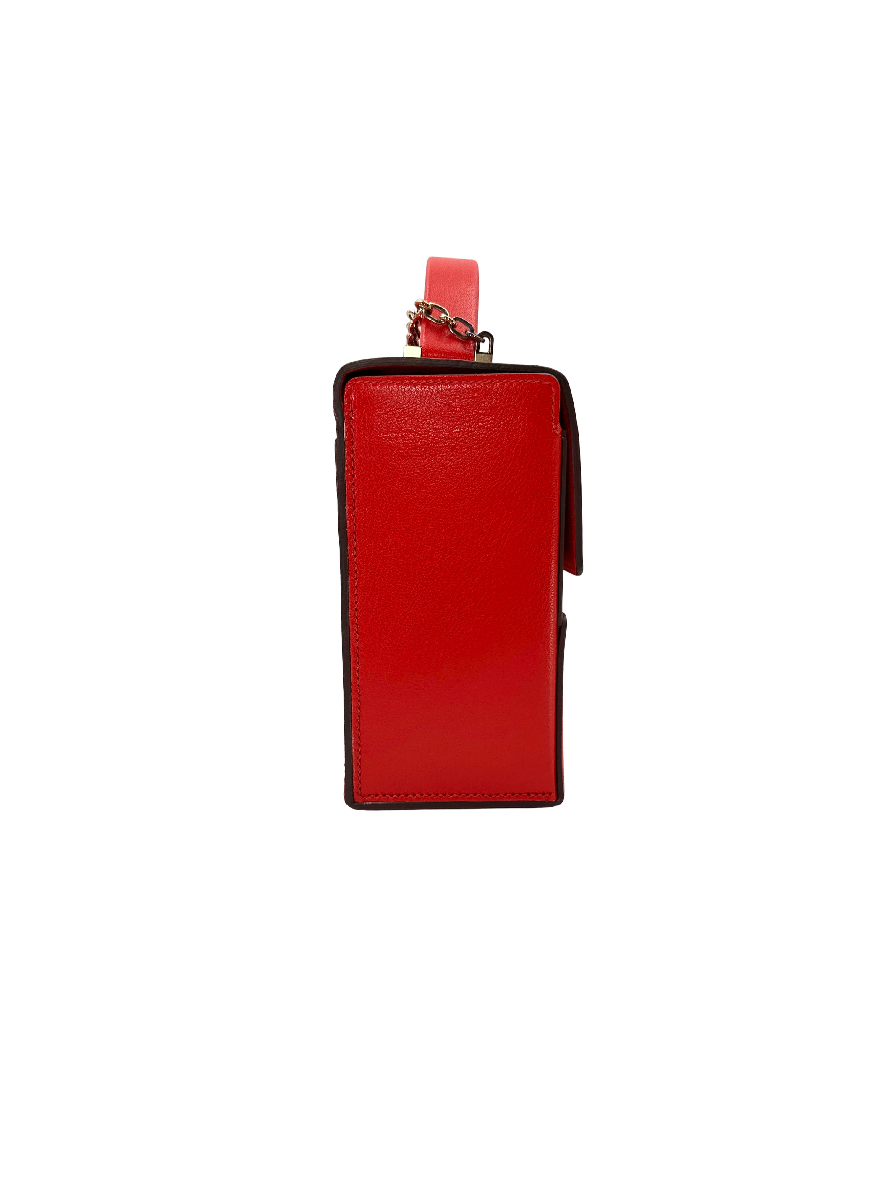 Hermes Cinhetic Red Leather Handle Bag HR196