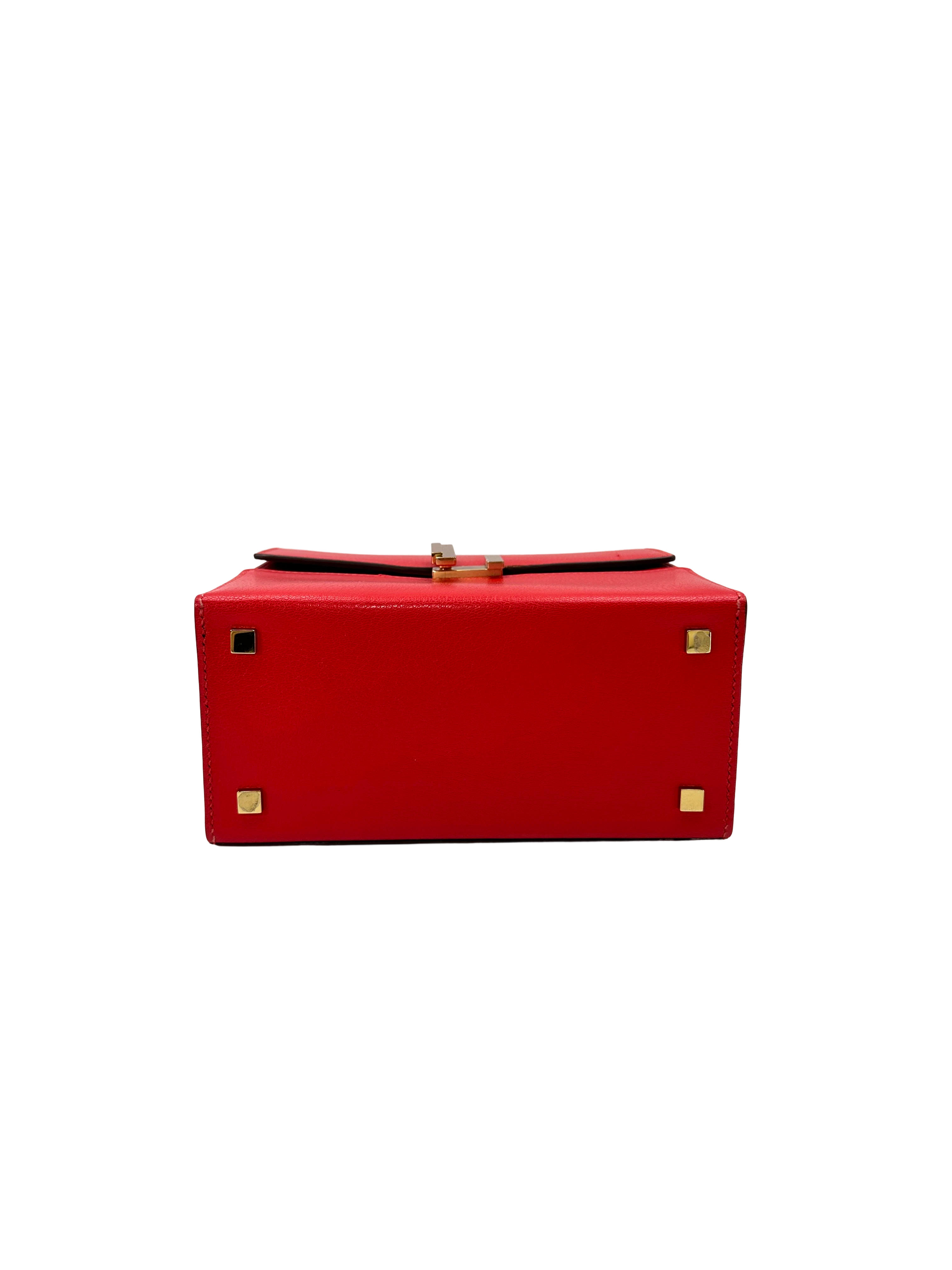 Hermes Cinhetic Red Leather Handle Bag HR196
