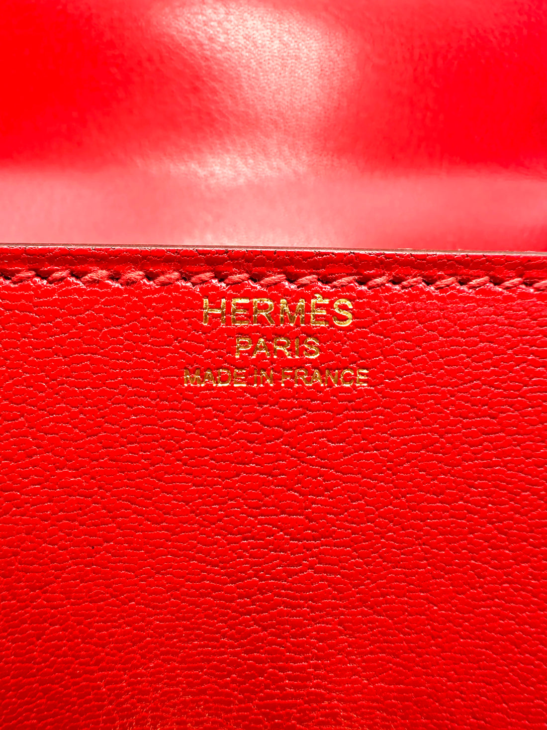Hermes Cinhetic Red Leather Handle Bag HR196