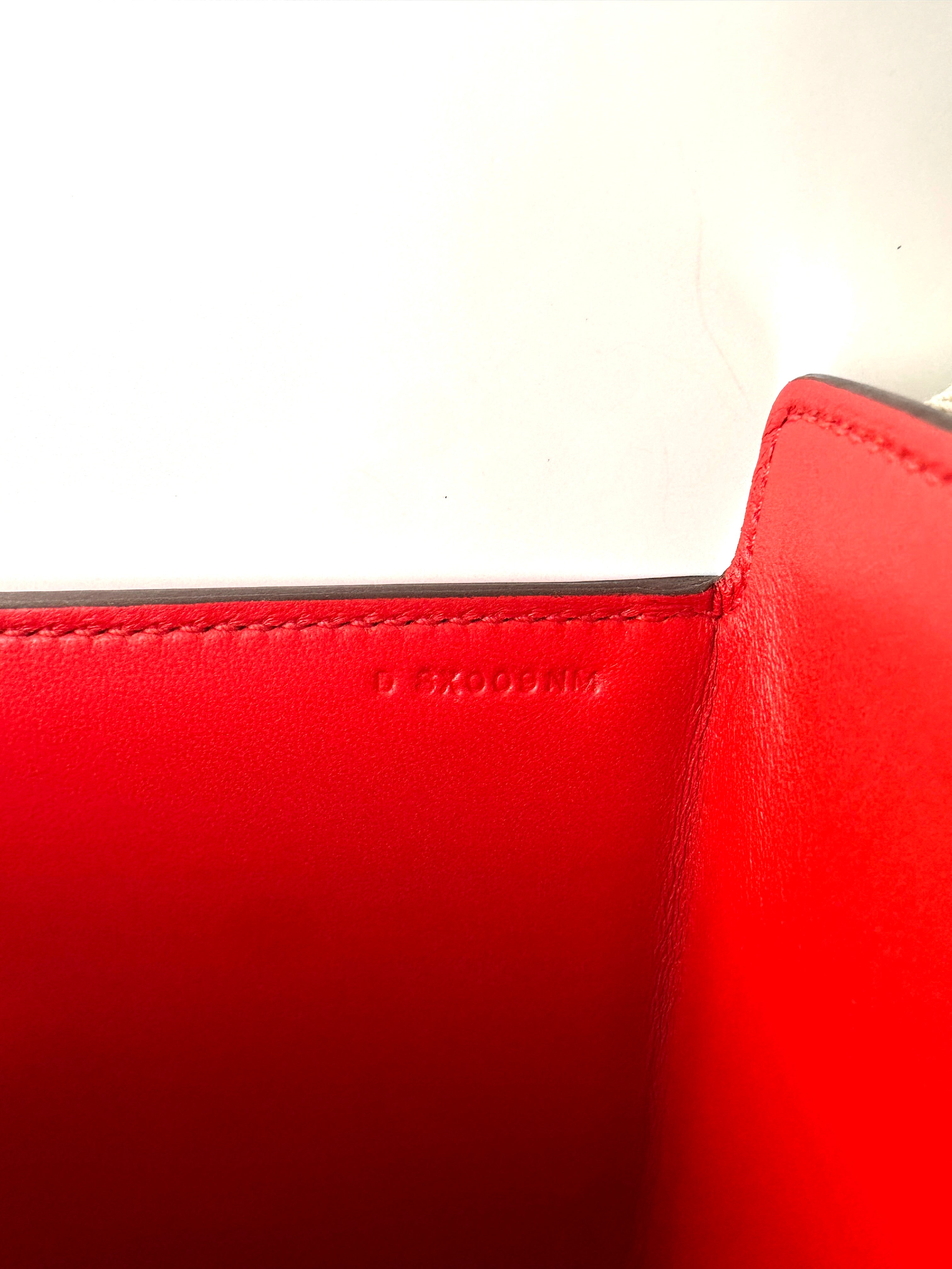 Hermes Cinhetic Red Leather Handle Bag HR196