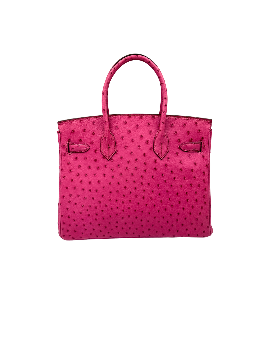 Hermes Birkin30 Pink Ostrich Leather Handle Bag HR195