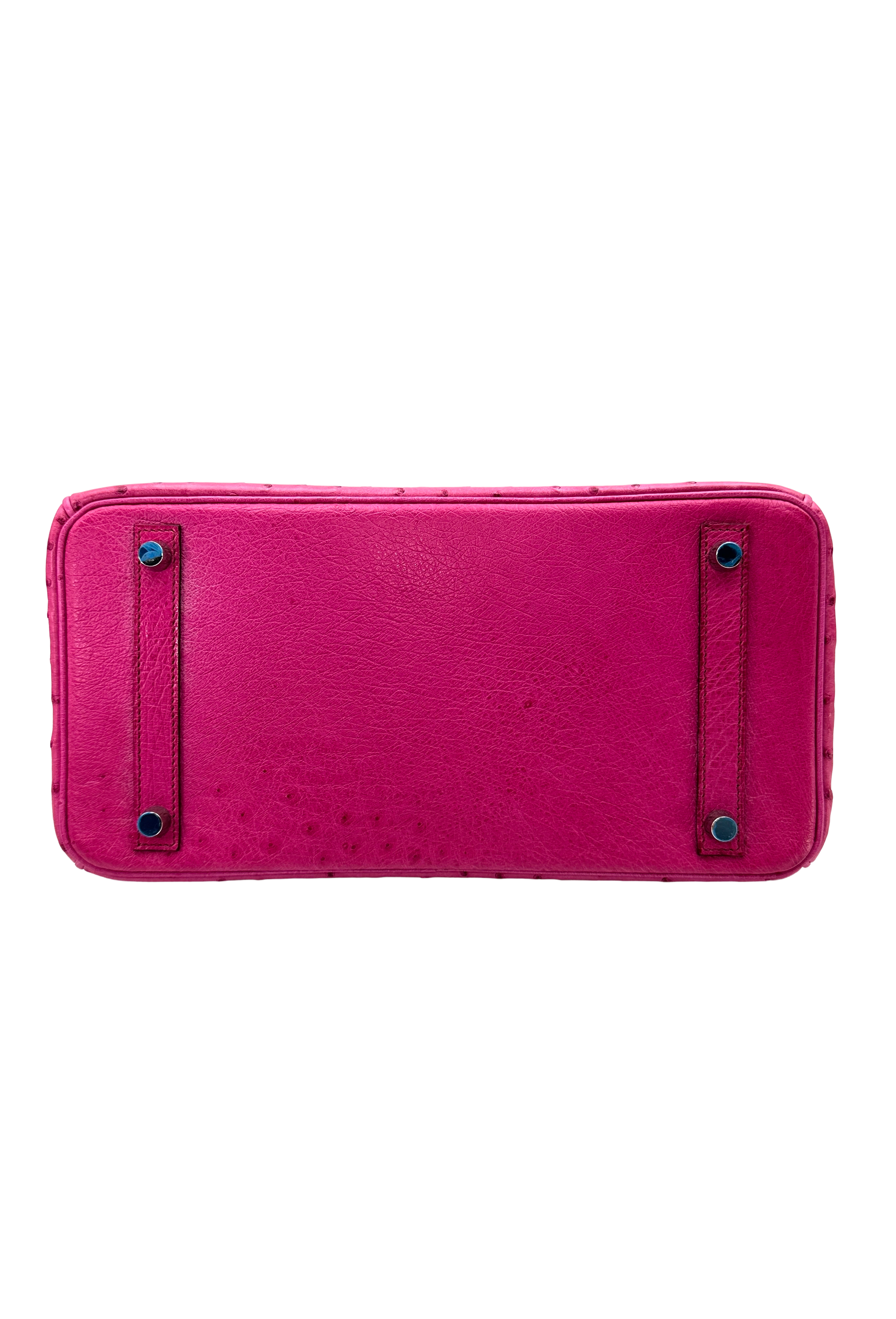 Hermes Birkin30 Pink Ostrich Leather Handle Bag HR195