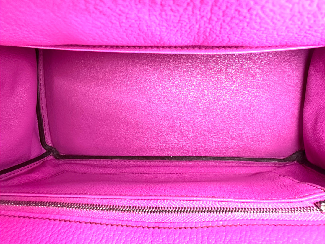 Hermes Birkin30 Pink Ostrich Leather Handle Bag HR195