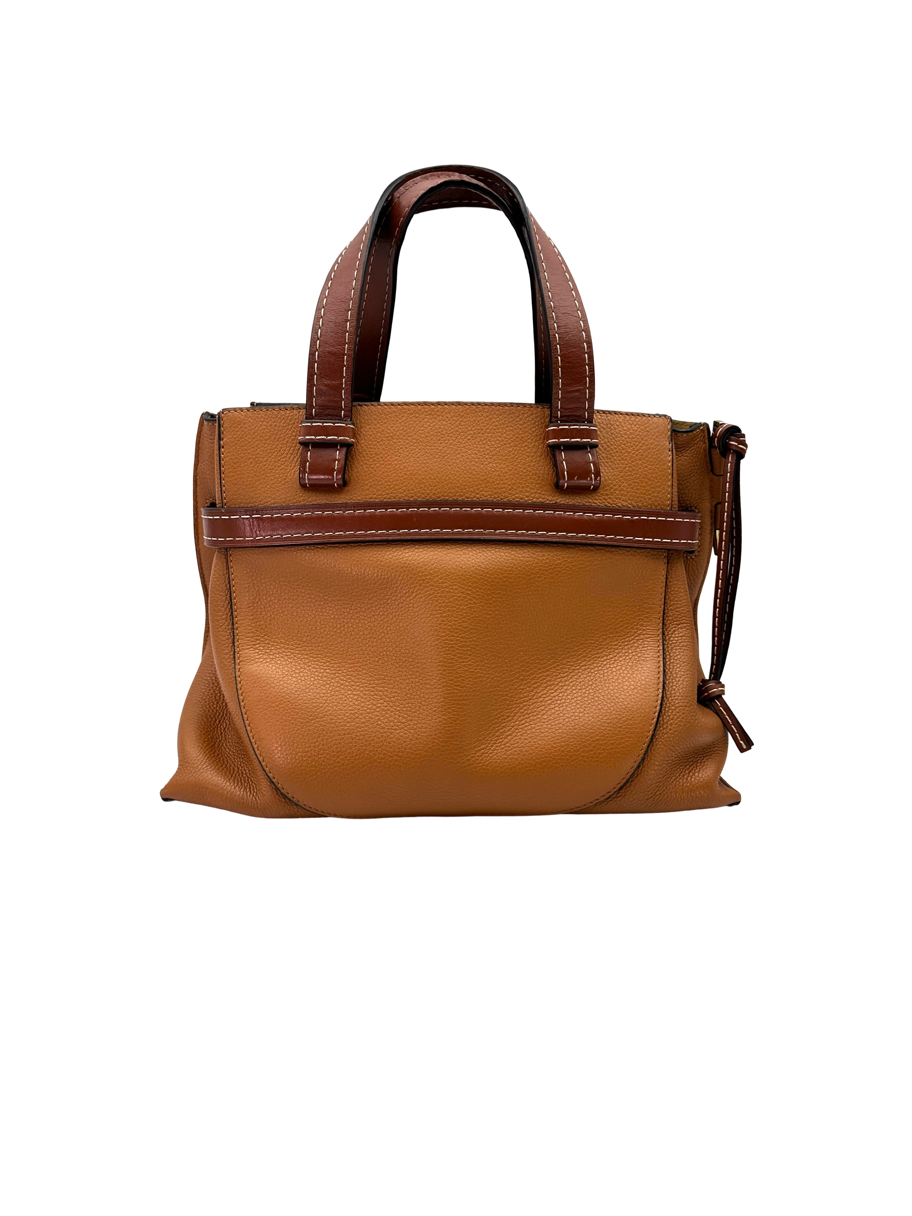 Loewe Gate Brown Leather Medium Size Handle Bag LW106