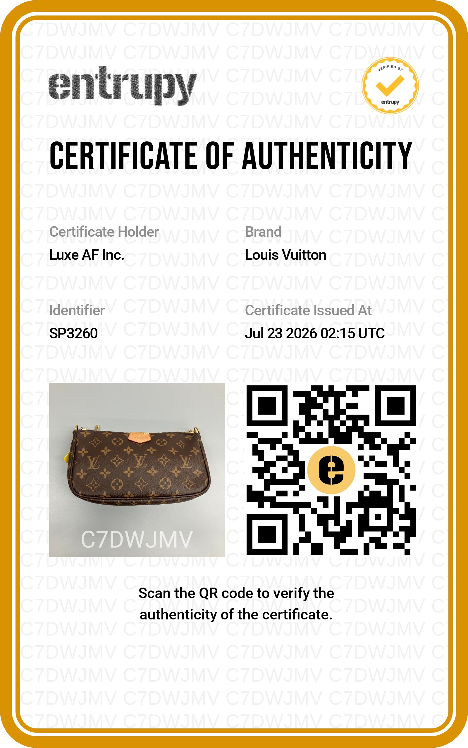 Louis Vuitton Brown Monogram Canvas Multi Pochette Accessoires LV3411