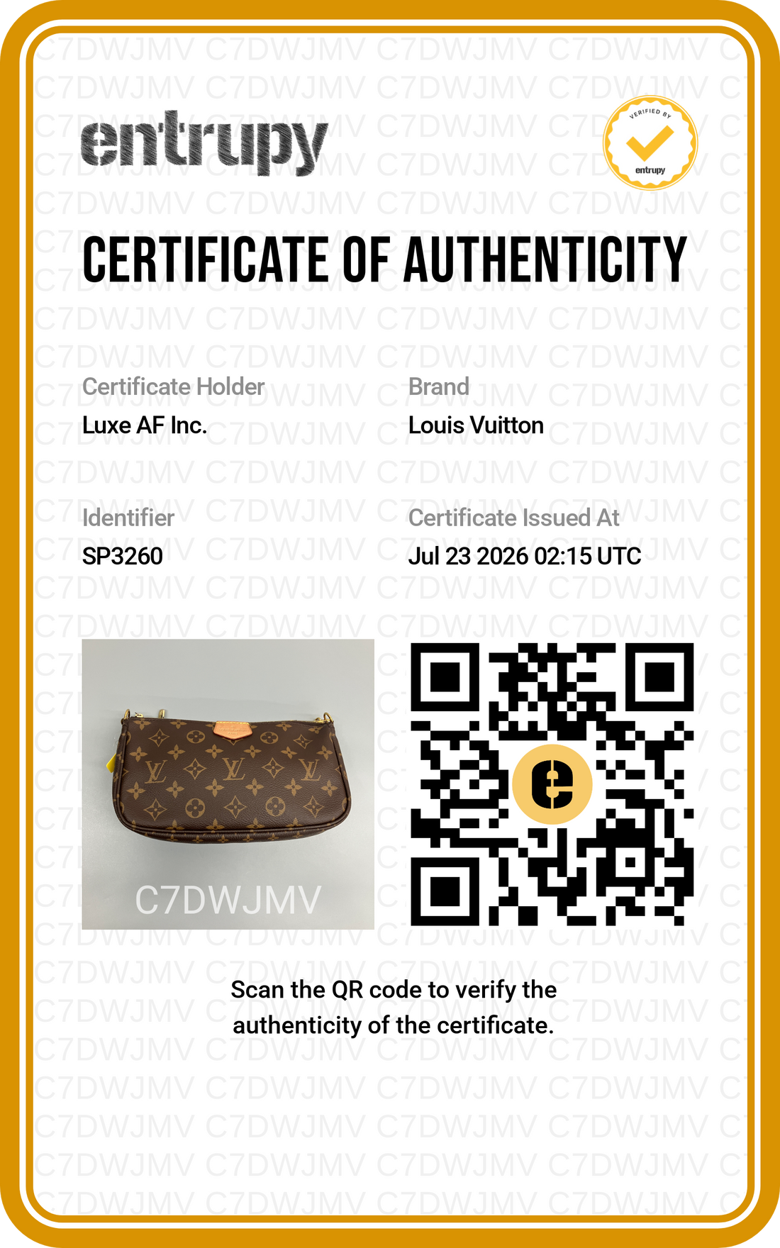 Louis Vuitton Brown Monogram Canvas Multi Pochette Accessoires LV3411